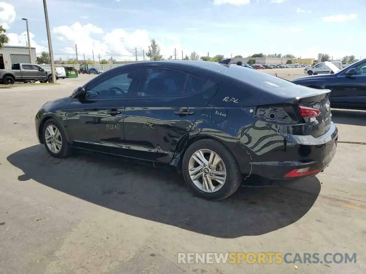 2 Photograph of a damaged car 5NPD84LF7KH482330 HYUNDAI ELANTRA 2019