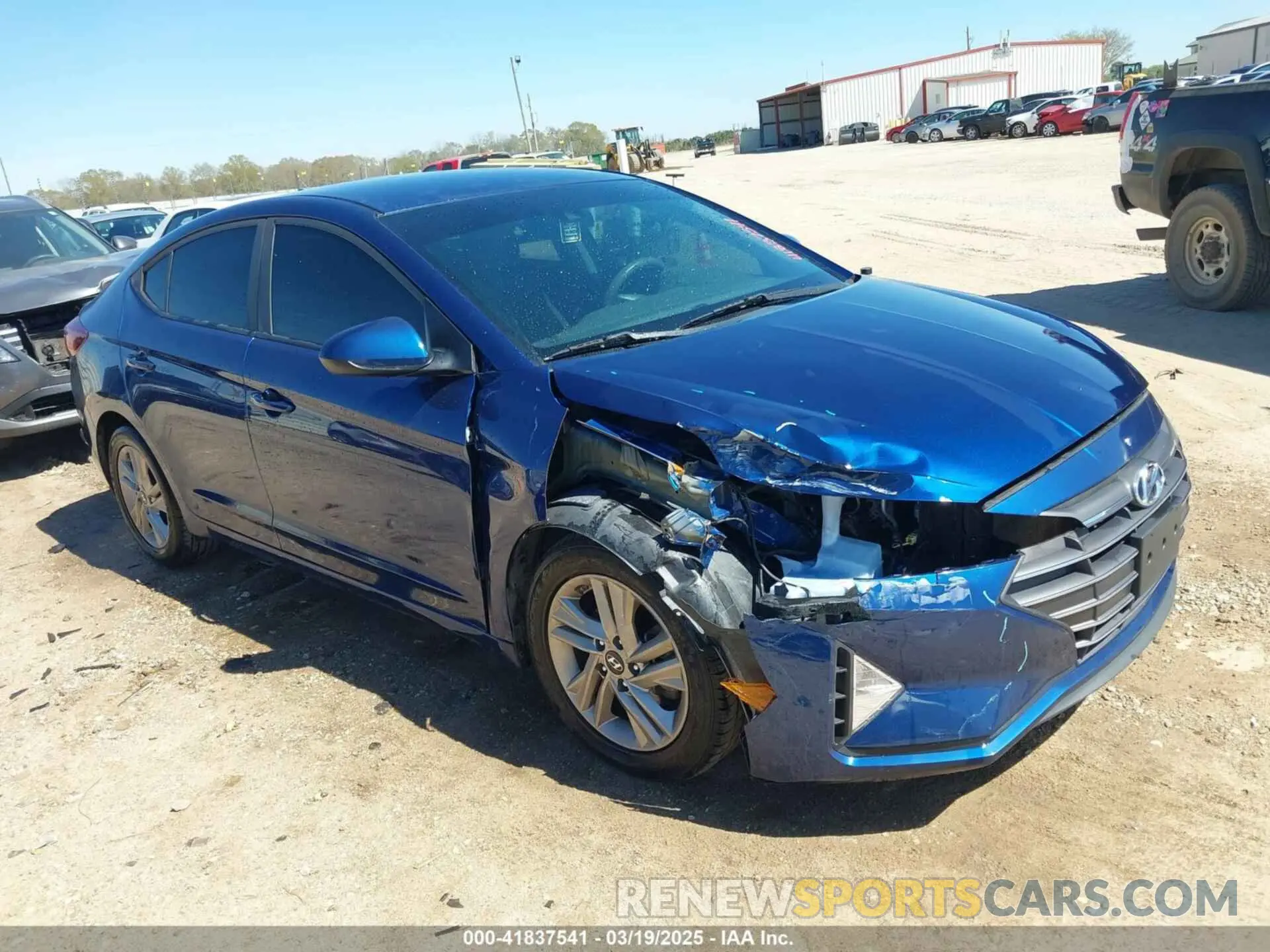 1 Photograph of a damaged car 5NPD84LF8KH420290 HYUNDAI ELANTRA 2019