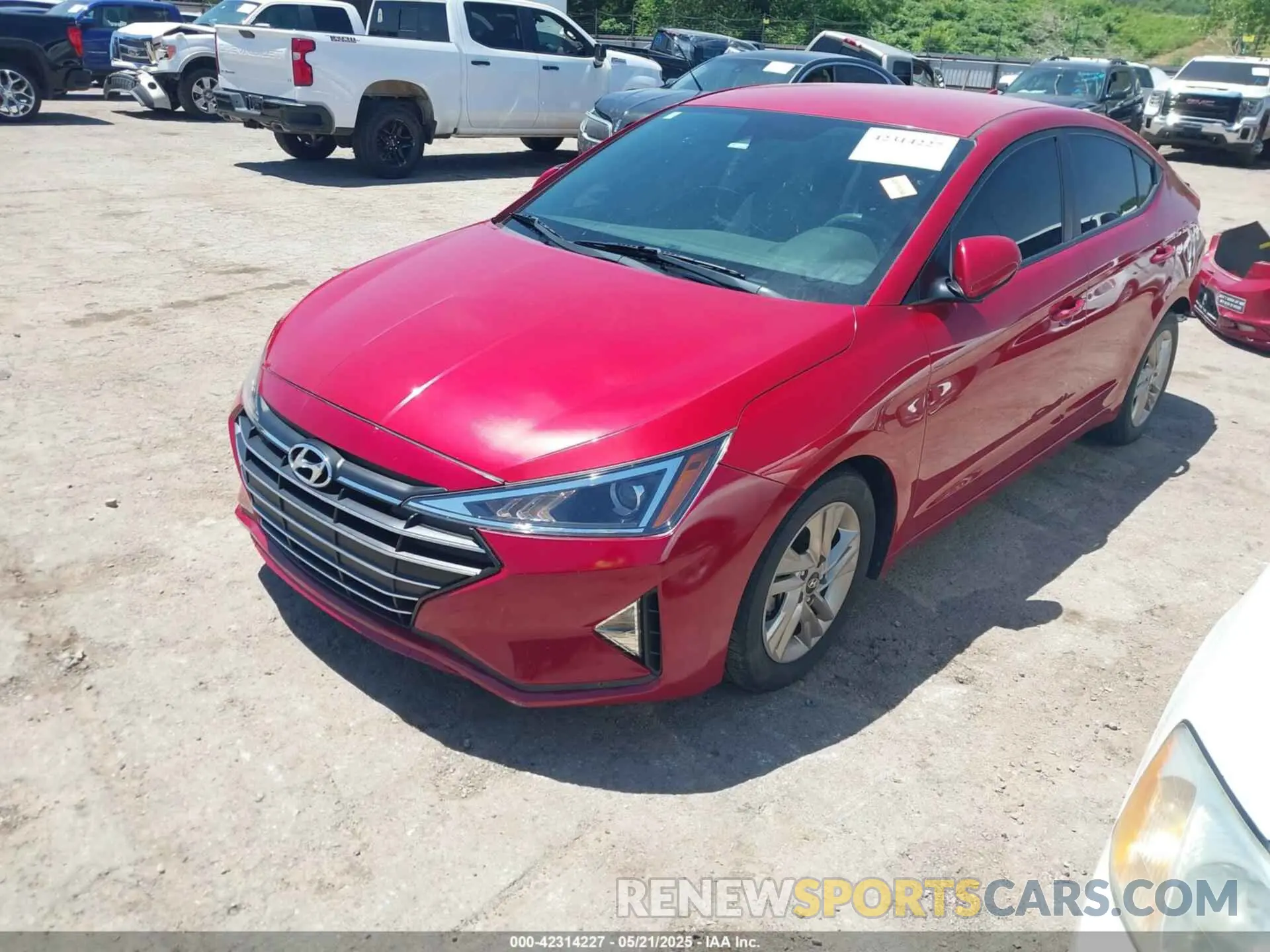 2 Photograph of a damaged car 5NPD84LF8KH421326 HYUNDAI ELANTRA 2019