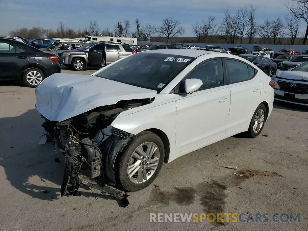 1 Photograph of a damaged car 5NPD84LF9KH412179 HYUNDAI ELANTRA 2019
