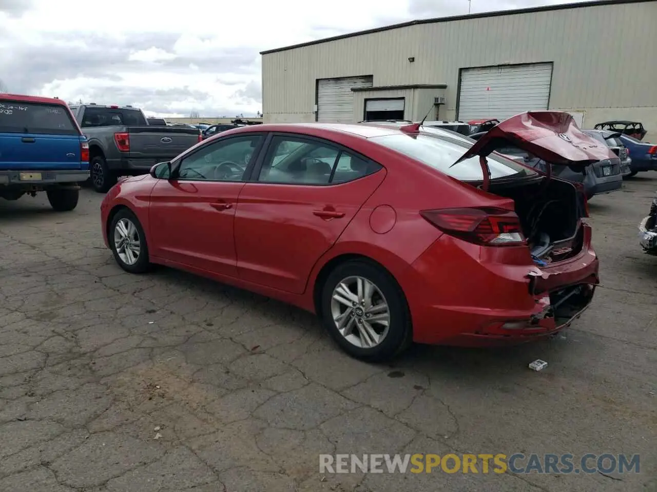 2 Photograph of a damaged car 5NPD84LF9KH440404 HYUNDAI ELANTRA 2019