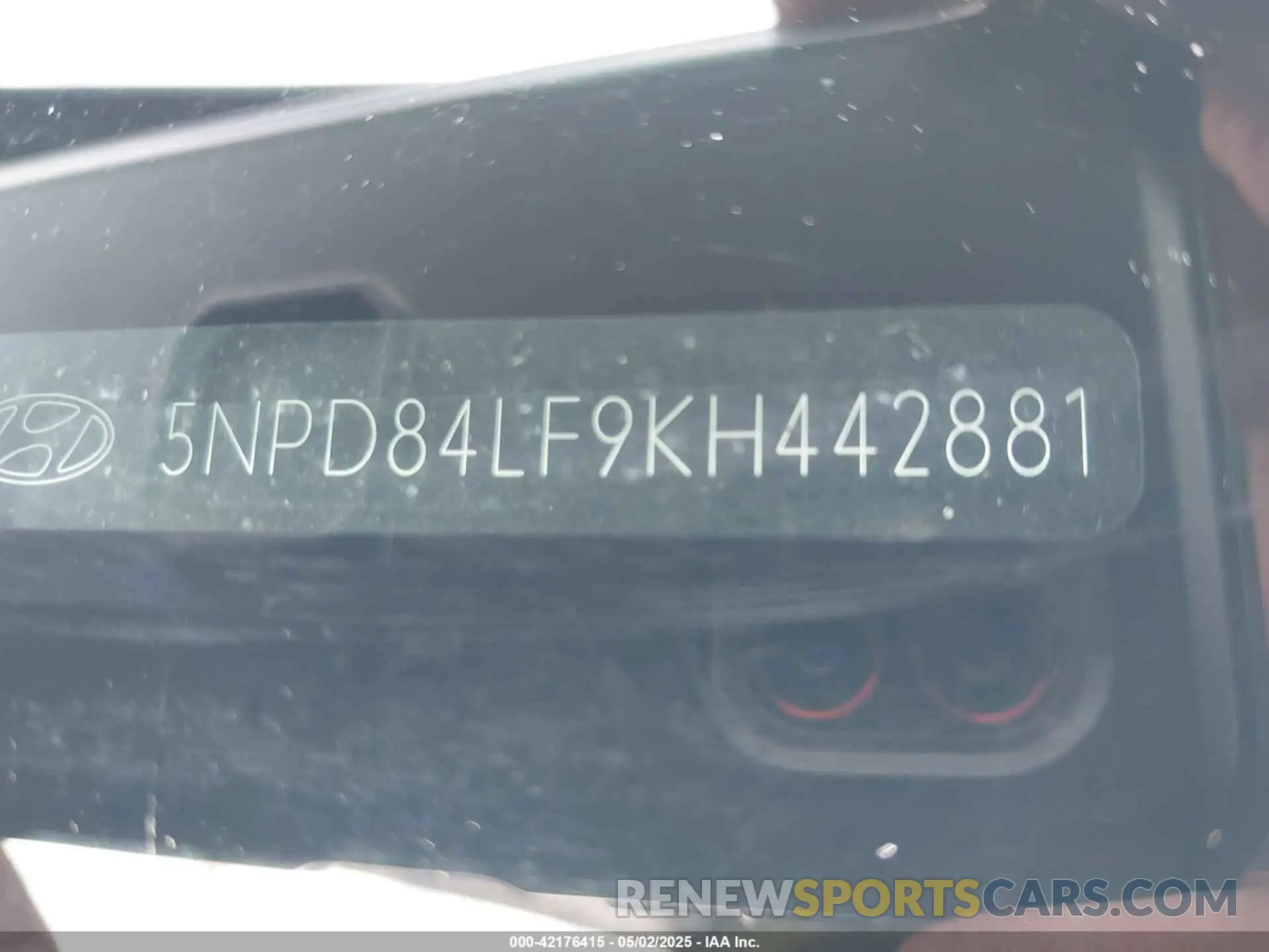 9 Photograph of a damaged car 5NPD84LF9KH442881 HYUNDAI ELANTRA 2019