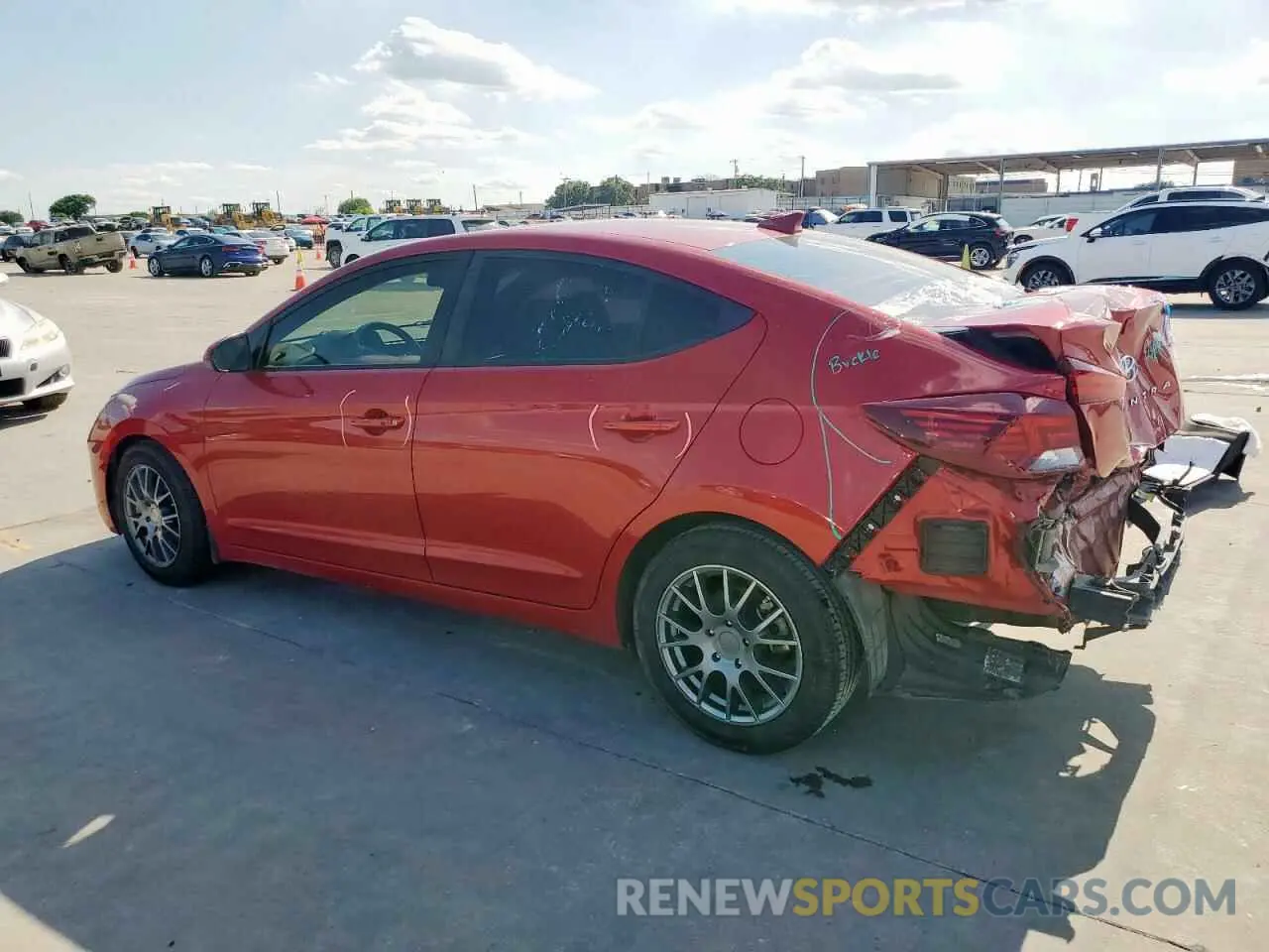 2 Photograph of a damaged car 5NPD84LF9KH481941 HYUNDAI ELANTRA 2019