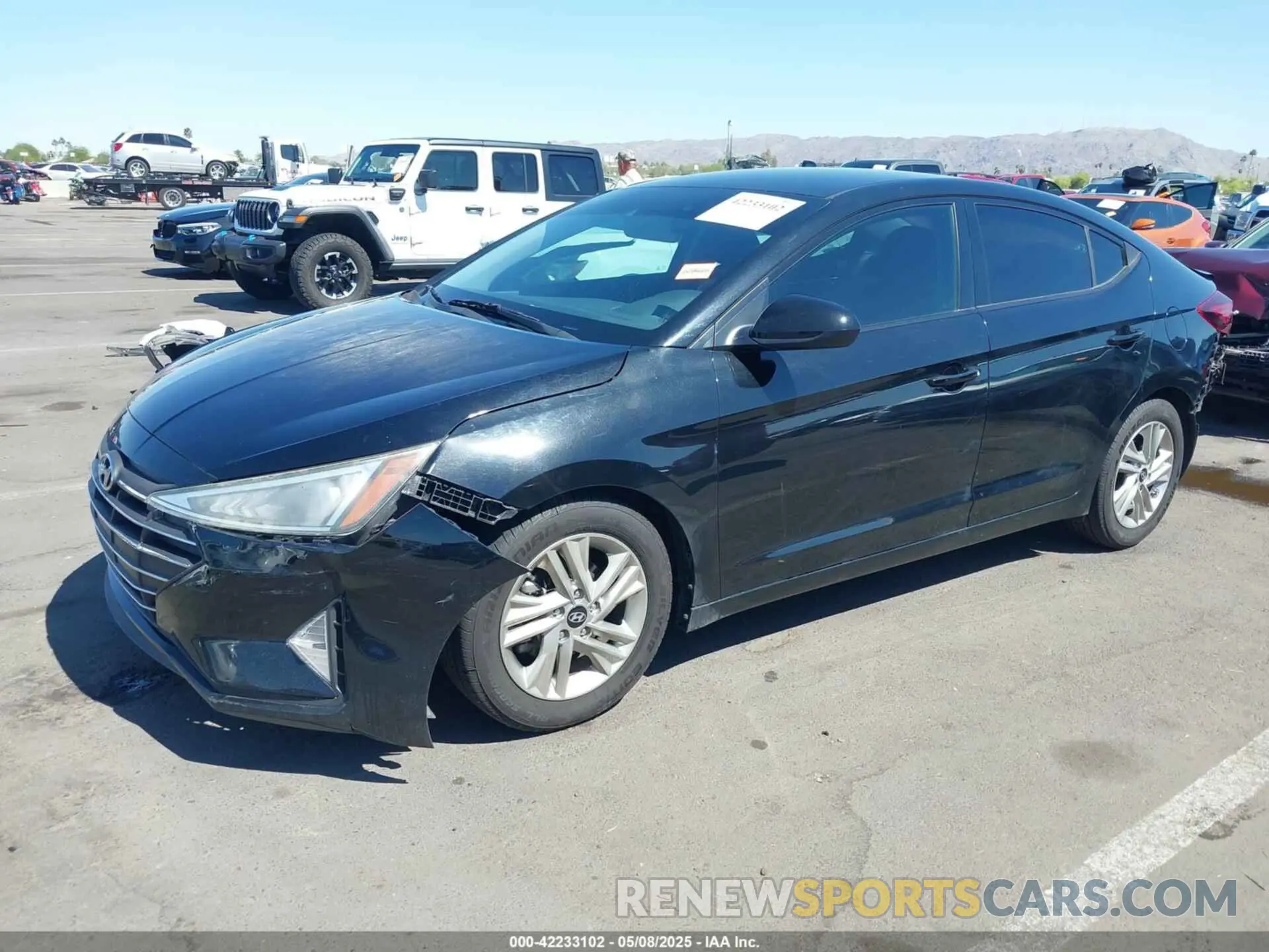 2 Photograph of a damaged car 5NPD84LFXKH411493 HYUNDAI ELANTRA 2019