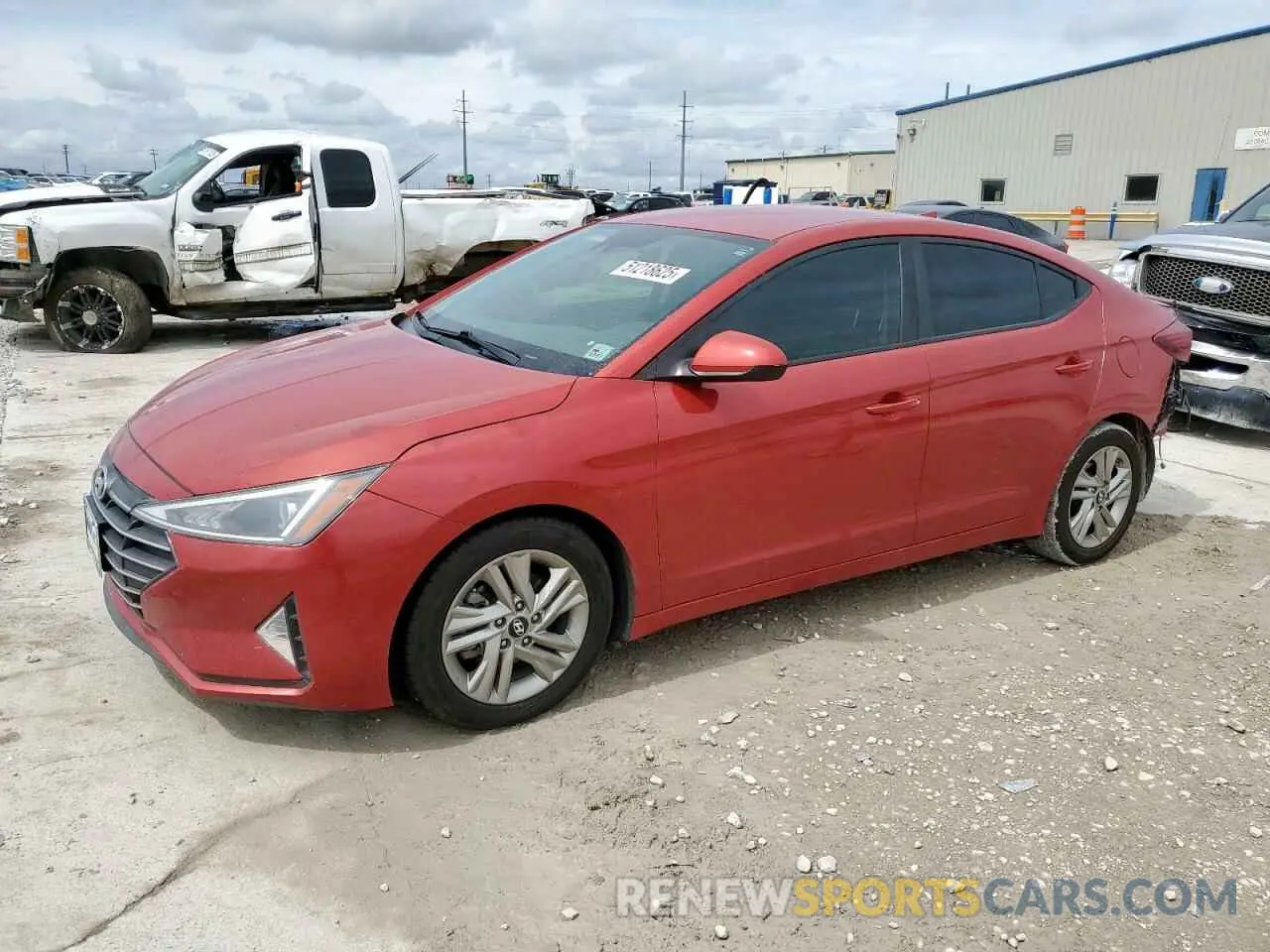 1 Photograph of a damaged car 5NPD84LFXKH423546 HYUNDAI ELANTRA 2019
