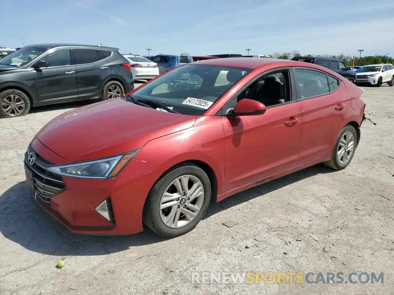 1 Photograph of a damaged car 5NPD84LFXKH427371 HYUNDAI ELANTRA 2019