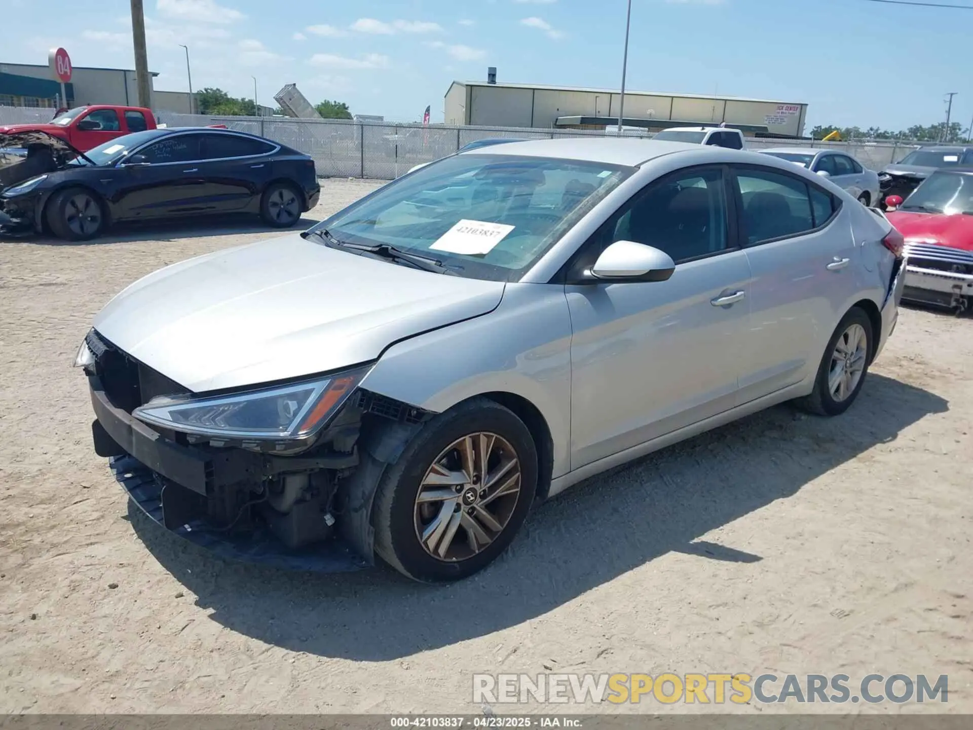 2 Photograph of a damaged car 5NPD84LFXKH466932 HYUNDAI ELANTRA 2019