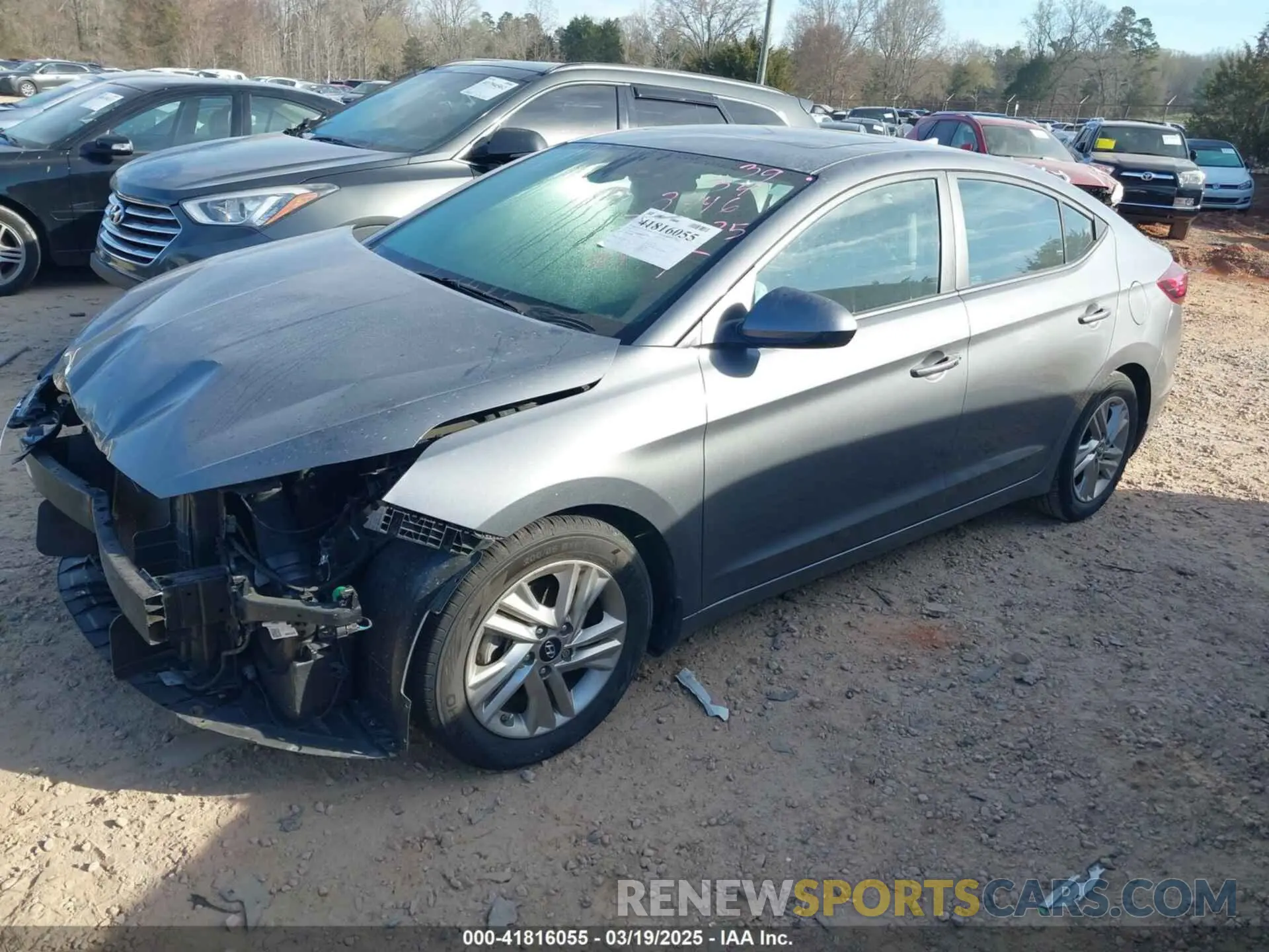 2 Photograph of a damaged car 5NPD84LFXKH492446 HYUNDAI ELANTRA 2019