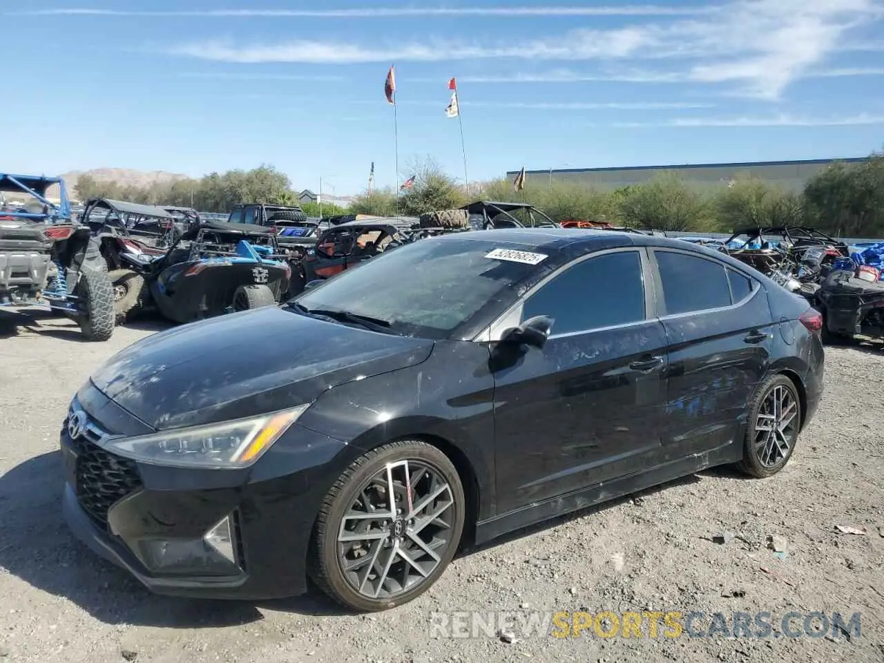 1 Photograph of a damaged car KMHD04LB0KU815716 HYUNDAI ELANTRA 2019