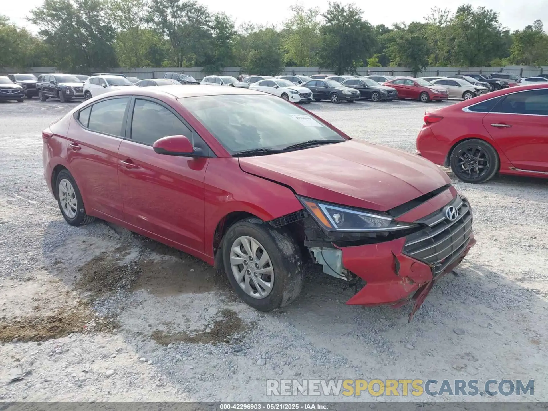 1 Photograph of a damaged car KMHD74LF0KU859083 HYUNDAI ELANTRA 2019
