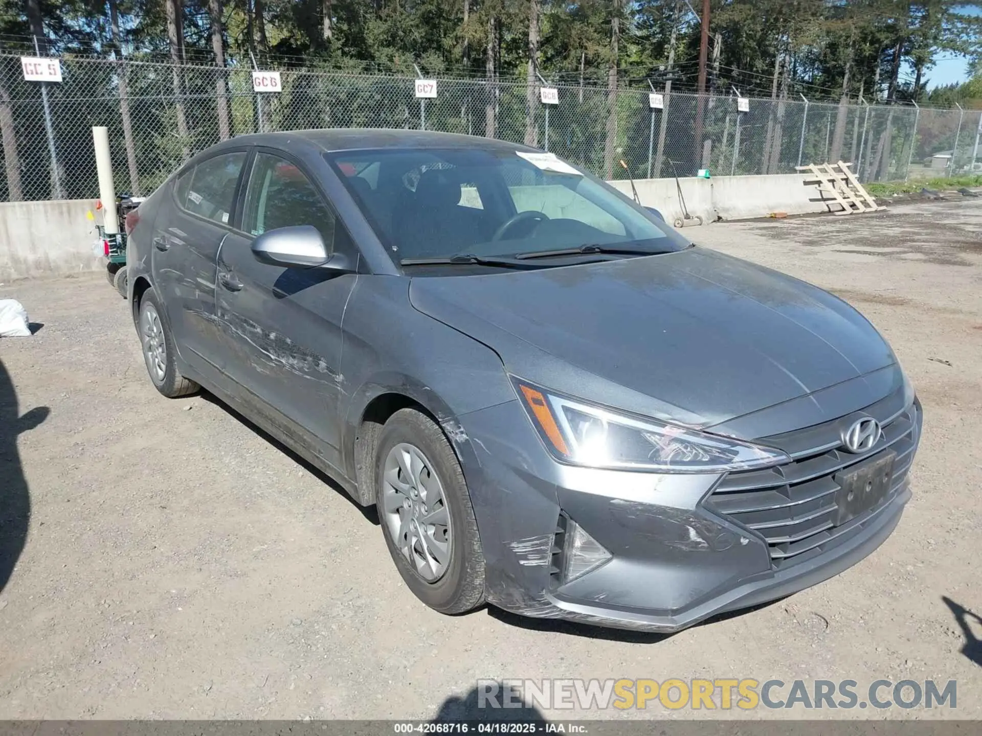 1 Photograph of a damaged car KMHD74LF1KU804058 HYUNDAI ELANTRA 2019