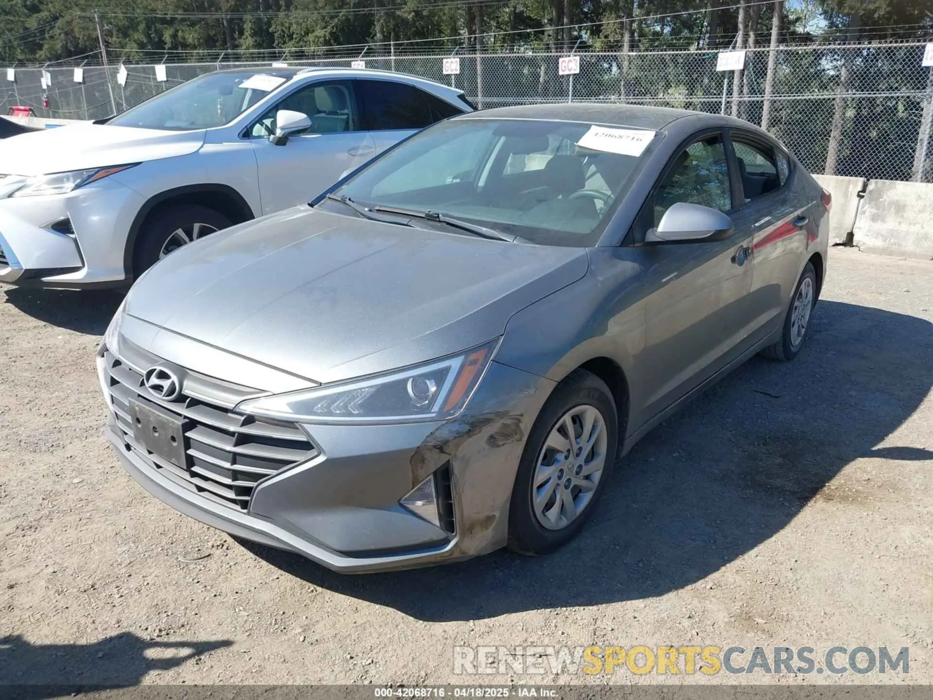 2 Photograph of a damaged car KMHD74LF1KU804058 HYUNDAI ELANTRA 2019