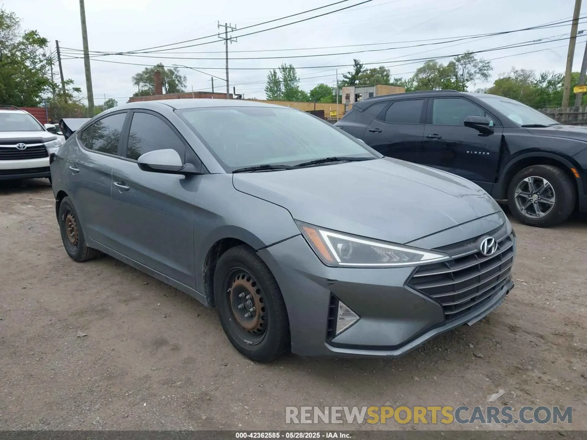 1 Photograph of a damaged car KMHD74LF2KU811441 HYUNDAI ELANTRA 2019