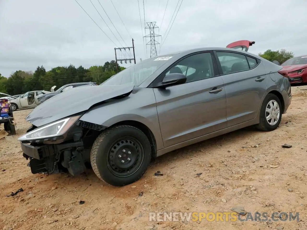 1 Photograph of a damaged car KMHD74LF3KU816101 HYUNDAI ELANTRA 2019