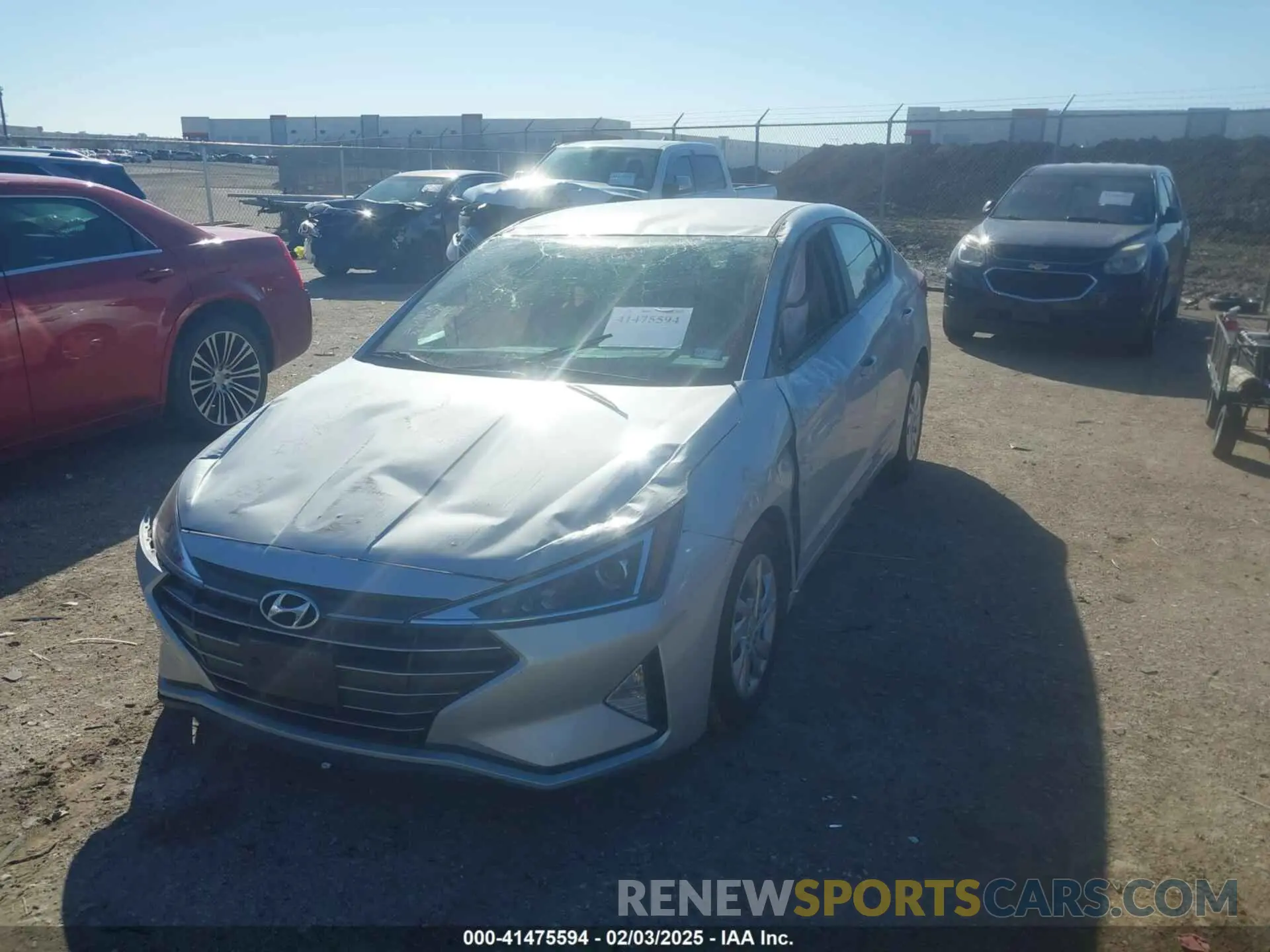 2 Photograph of a damaged car KMHD74LF4KU833263 HYUNDAI ELANTRA 2019