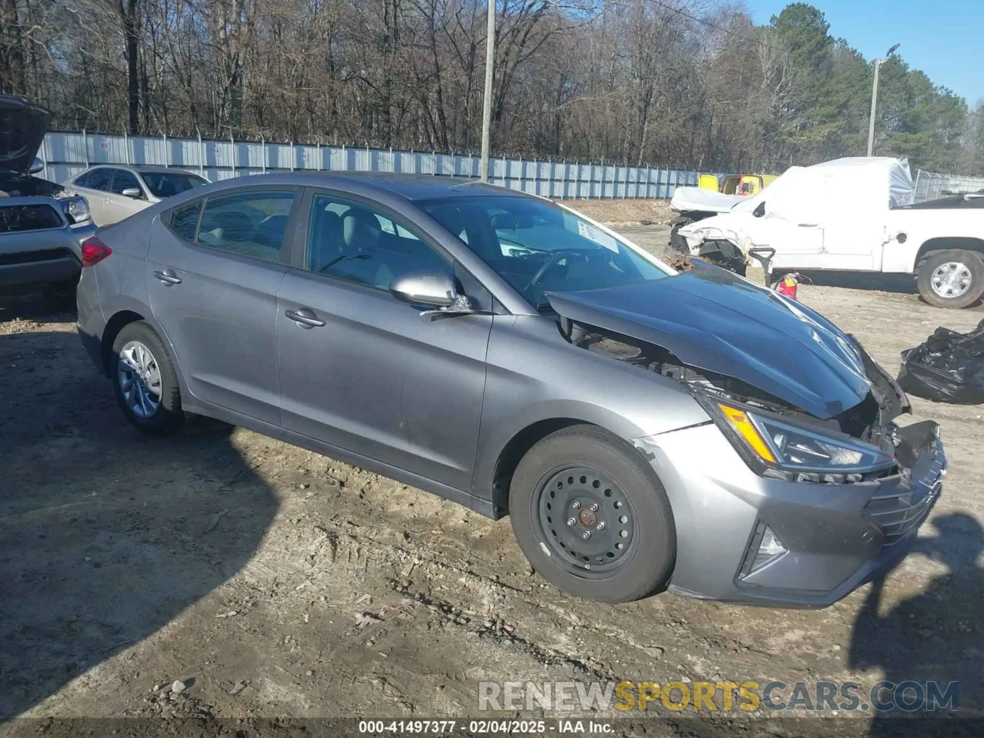 1 Photograph of a damaged car KMHD74LF4KU833618 HYUNDAI ELANTRA 2019