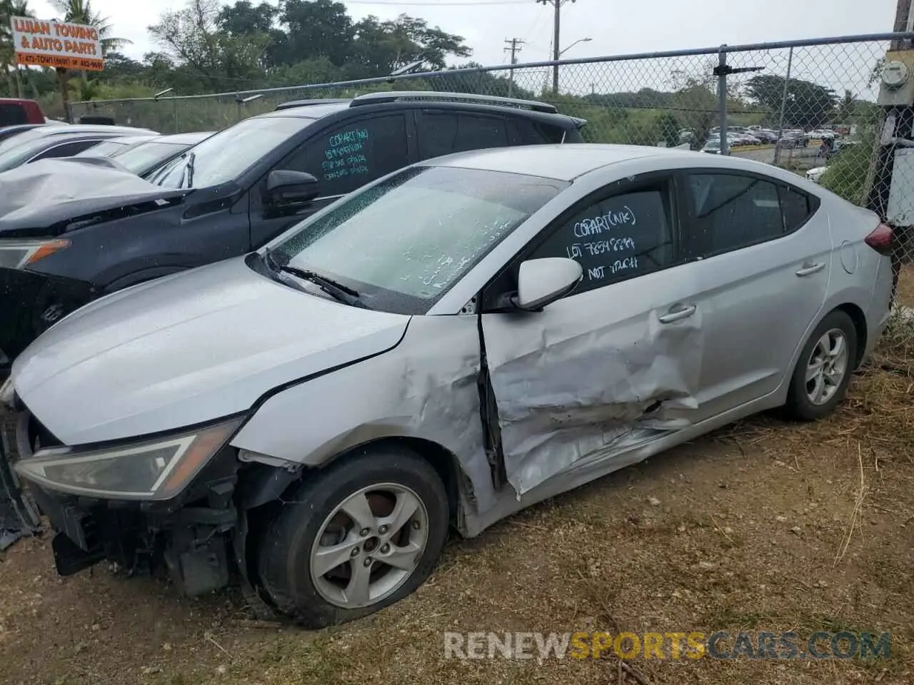 1 Photograph of a damaged car KMHD74LF4KU840259 HYUNDAI ELANTRA 2019