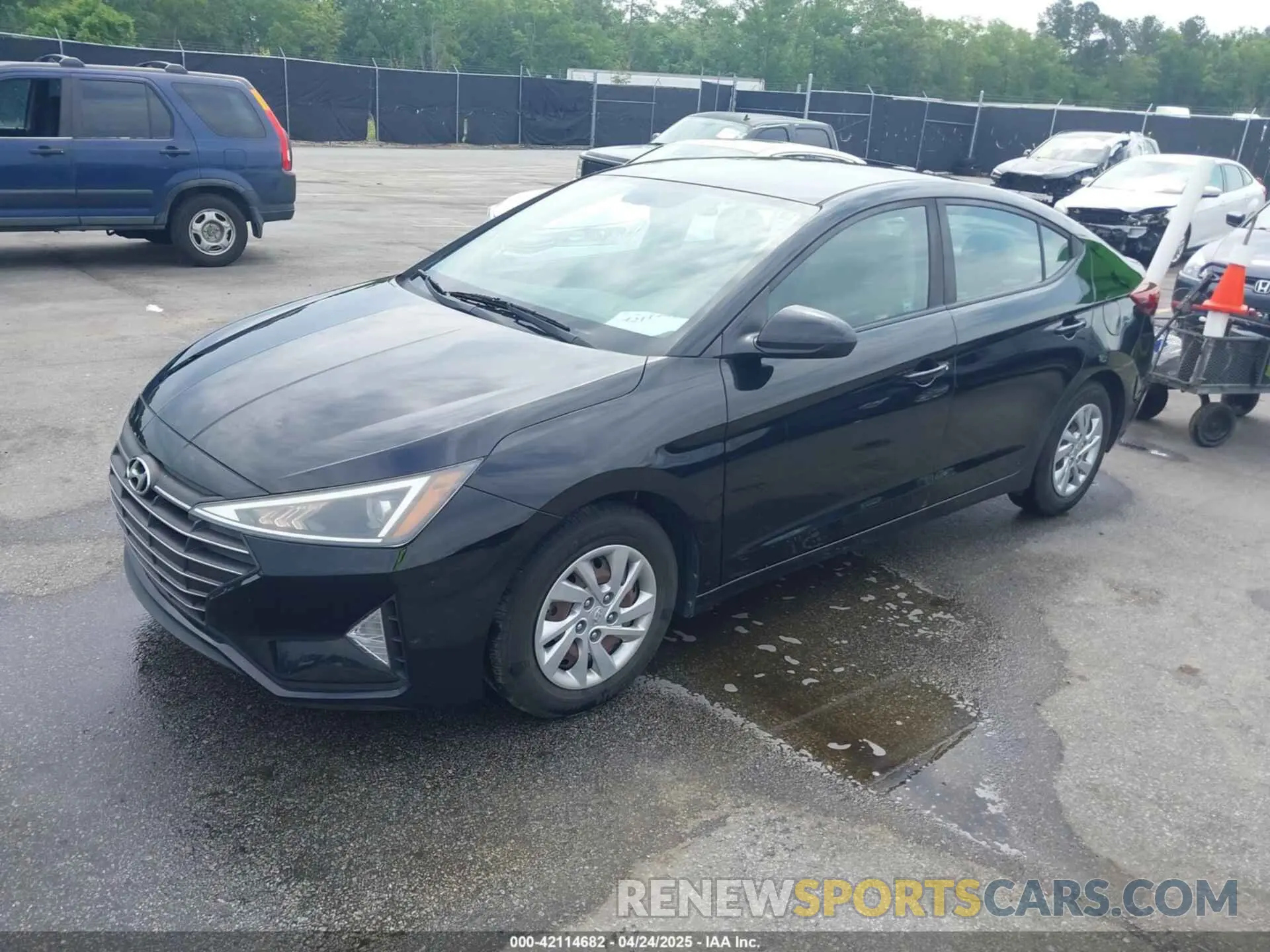 2 Photograph of a damaged car KMHD74LF4KU843193 HYUNDAI ELANTRA 2019
