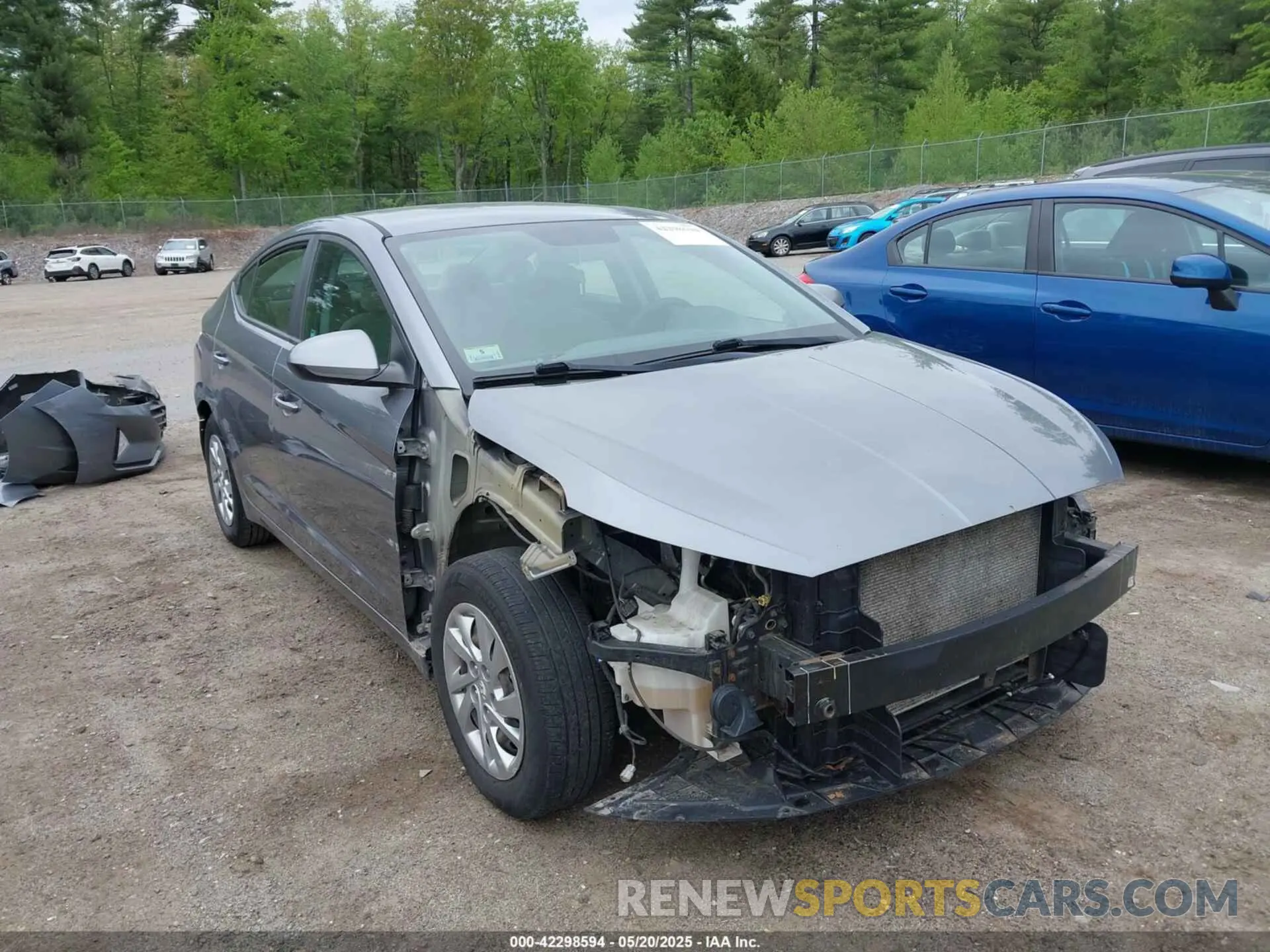 1 Photograph of a damaged car KMHD74LF4KU864786 HYUNDAI ELANTRA 2019