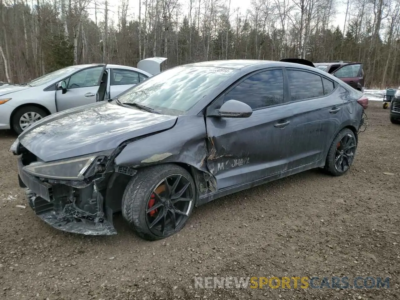 1 Photograph of a damaged car KMHD74LF5KU788897 HYUNDAI ELANTRA 2019