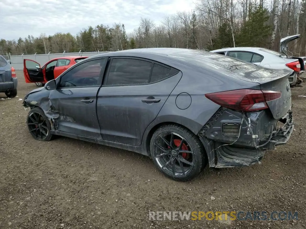 2 Photograph of a damaged car KMHD74LF5KU788897 HYUNDAI ELANTRA 2019