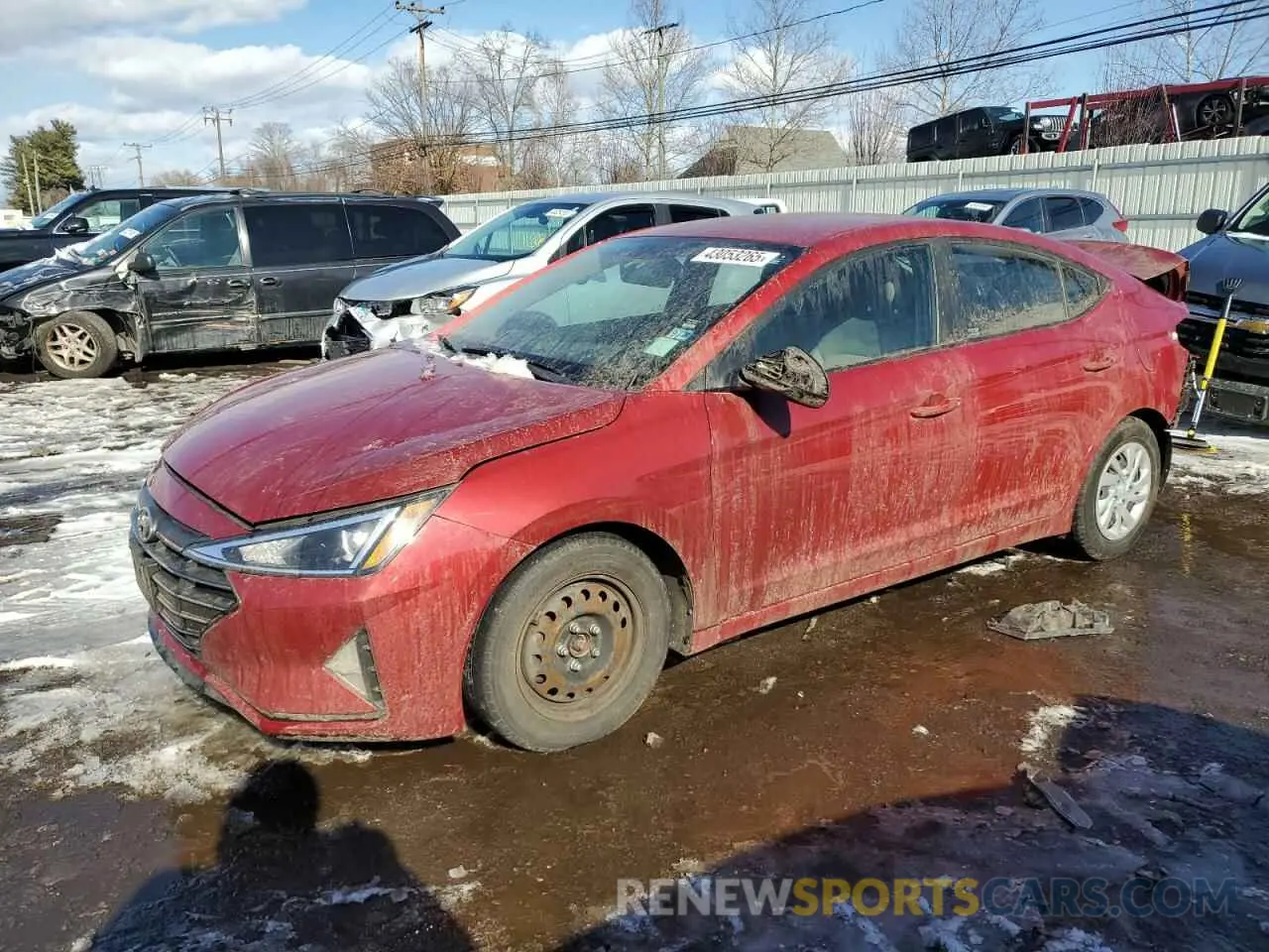 1 Photograph of a damaged car KMHD74LF5KU806735 HYUNDAI ELANTRA 2019
