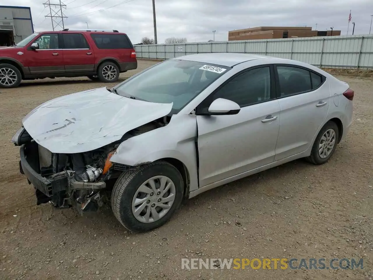 1 Photograph of a damaged car KMHD74LF5KU876557 HYUNDAI ELANTRA 2019