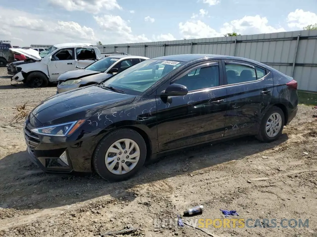 1 Photograph of a damaged car KMHD74LF6KU754094 HYUNDAI ELANTRA 2019
