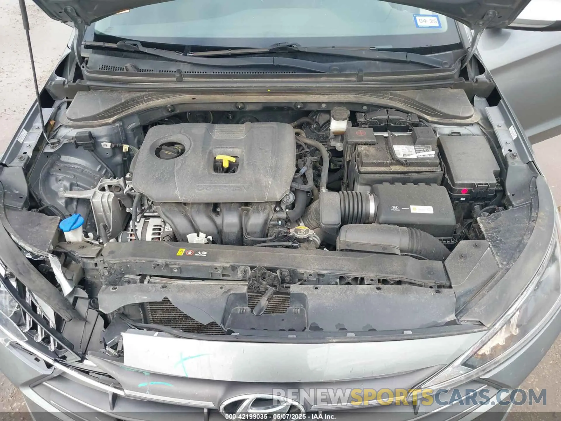10 Photograph of a damaged car KMHD74LF6KU754418 HYUNDAI ELANTRA 2019