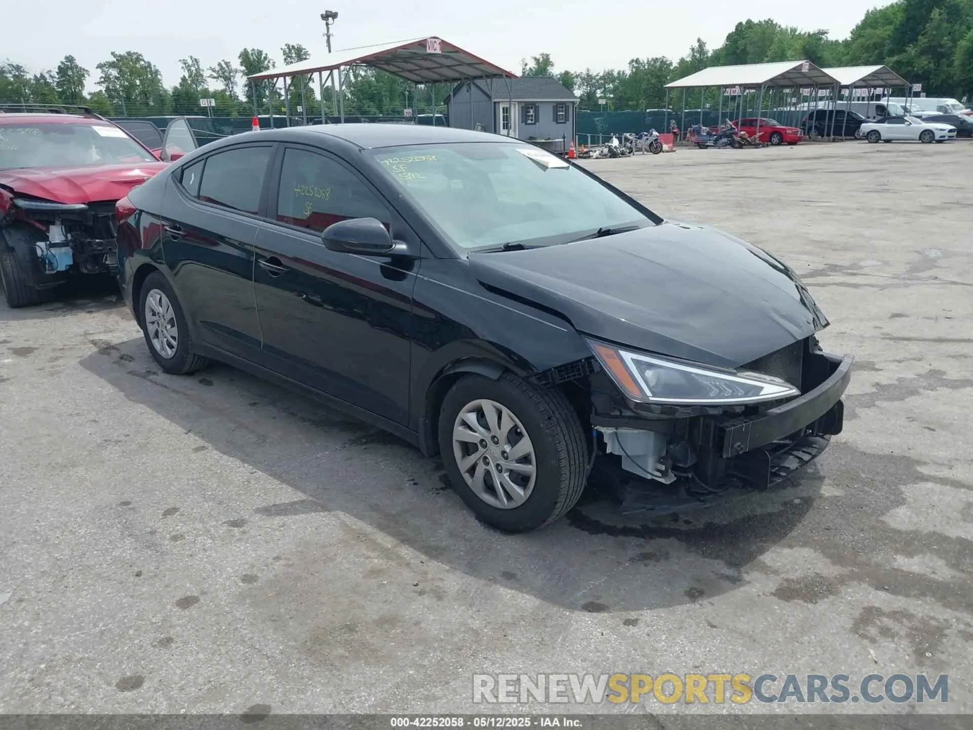 1 Photograph of a damaged car KMHD74LF6KU824385 HYUNDAI ELANTRA 2019
