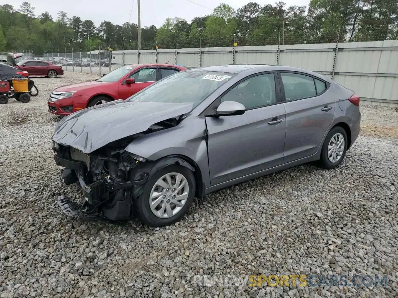 1 Photograph of a damaged car KMHD74LF6KU869679 HYUNDAI ELANTRA 2019