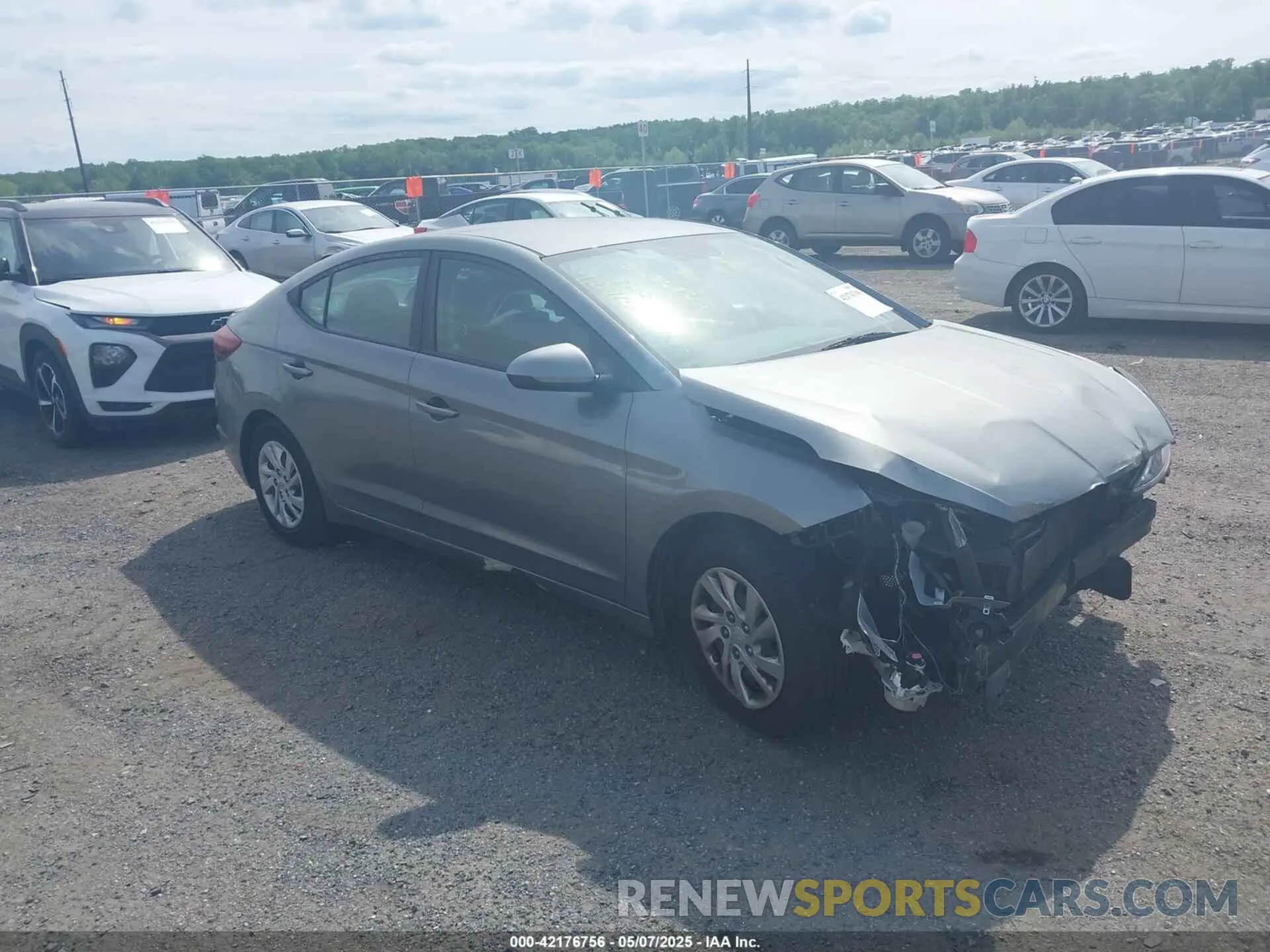 1 Photograph of a damaged car KMHD74LF7KU789713 HYUNDAI ELANTRA 2019