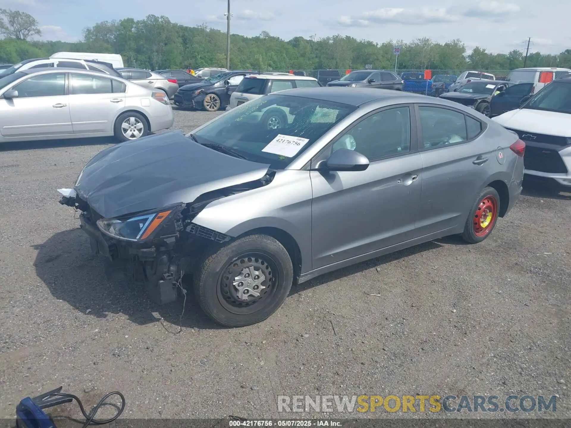 2 Photograph of a damaged car KMHD74LF7KU789713 HYUNDAI ELANTRA 2019