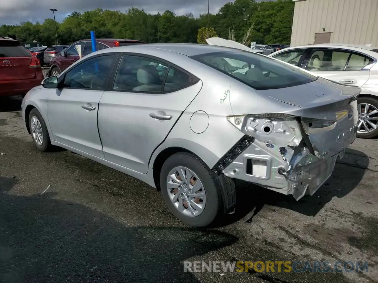 2 Photograph of a damaged car KMHD74LF8KU768563 HYUNDAI ELANTRA 2019