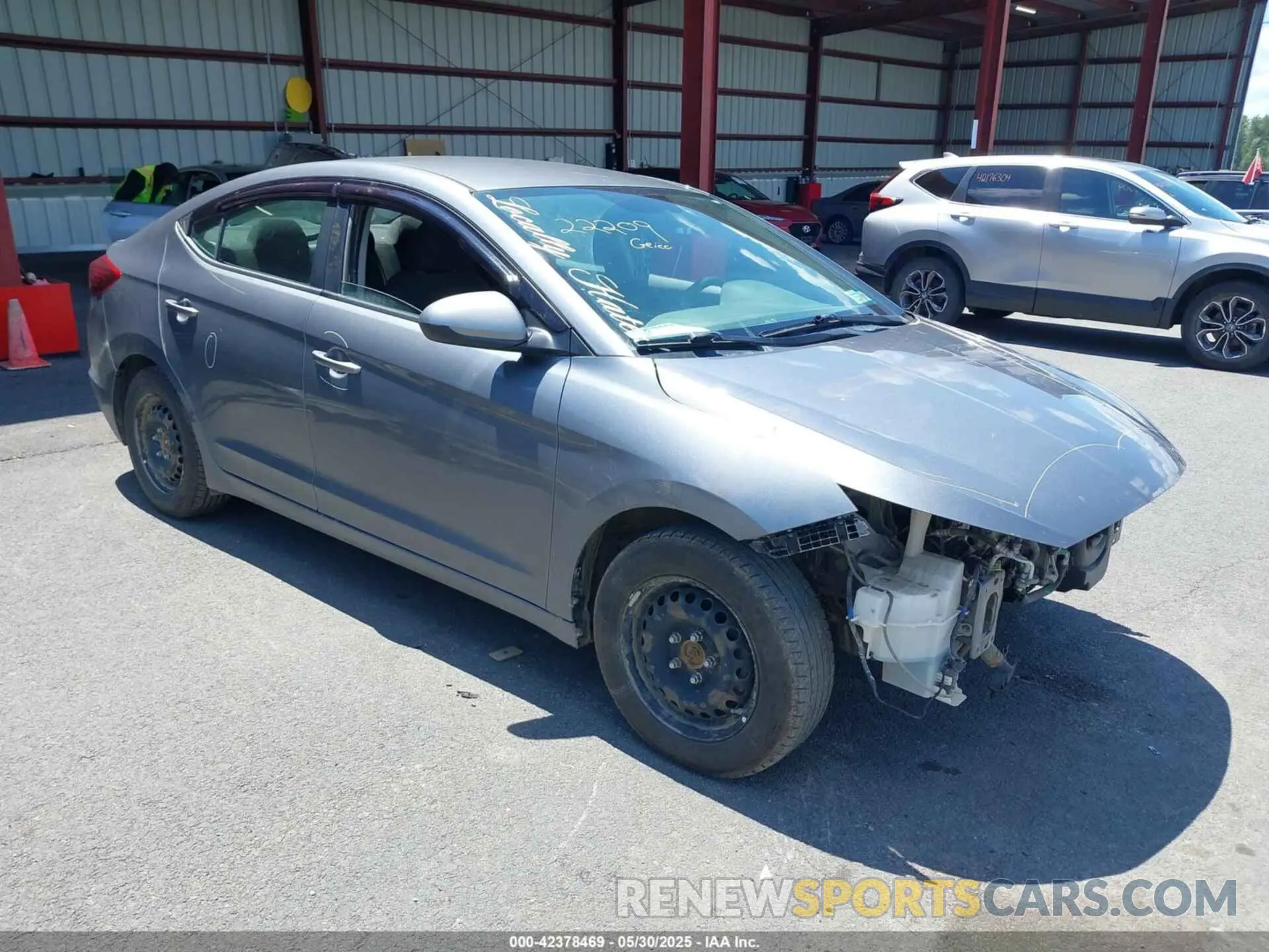 1 Photograph of a damaged car KMHD74LF8KU810164 HYUNDAI ELANTRA 2019