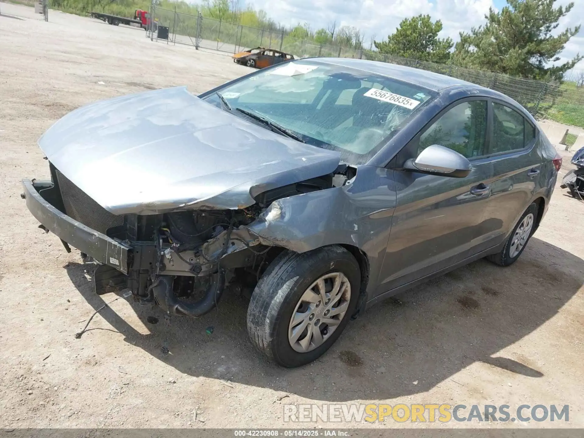 2 Photograph of a damaged car KMHD74LF8KU868713 HYUNDAI ELANTRA 2019