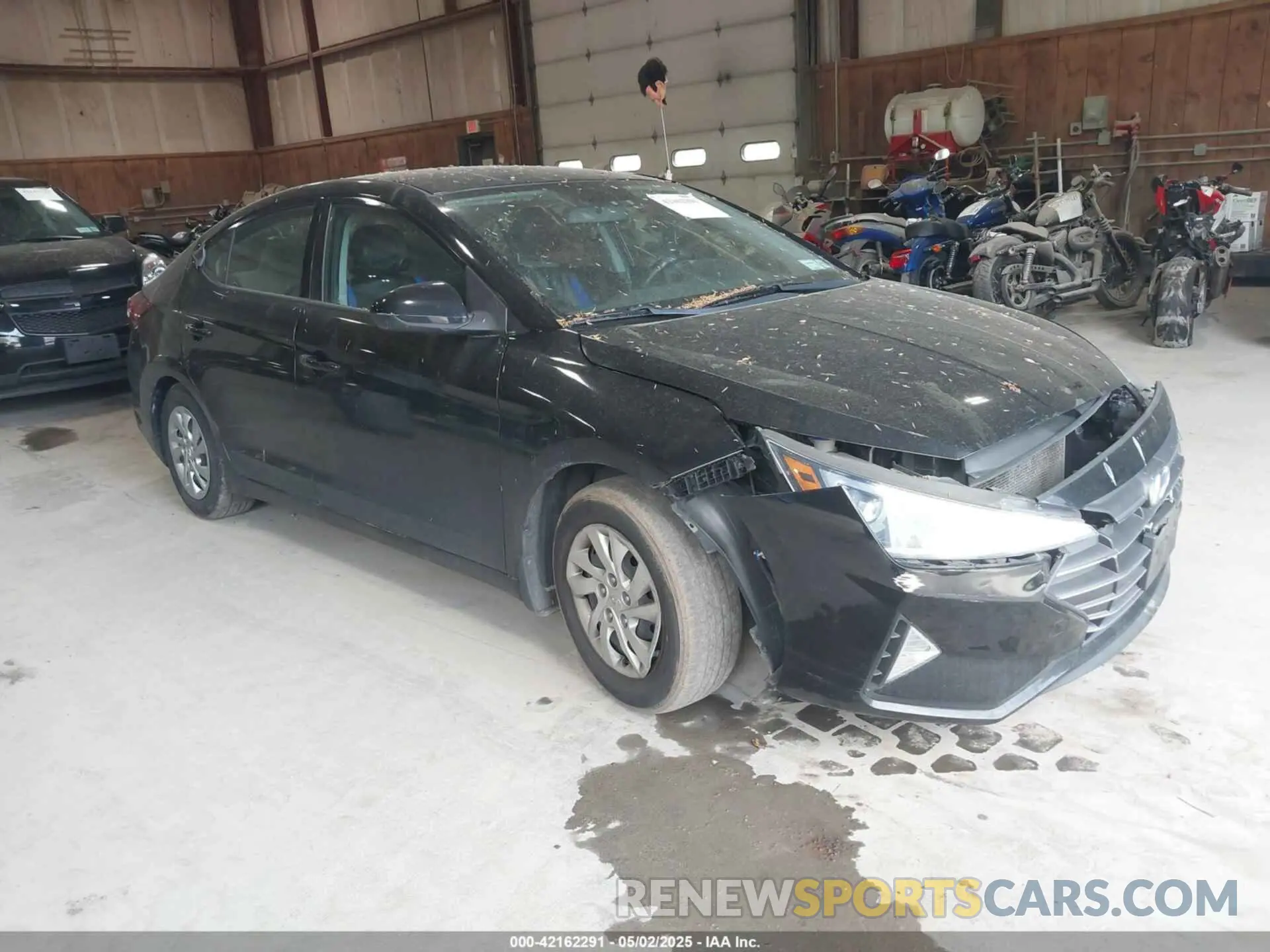 1 Photograph of a damaged car KMHD74LF8KU878755 HYUNDAI ELANTRA 2019