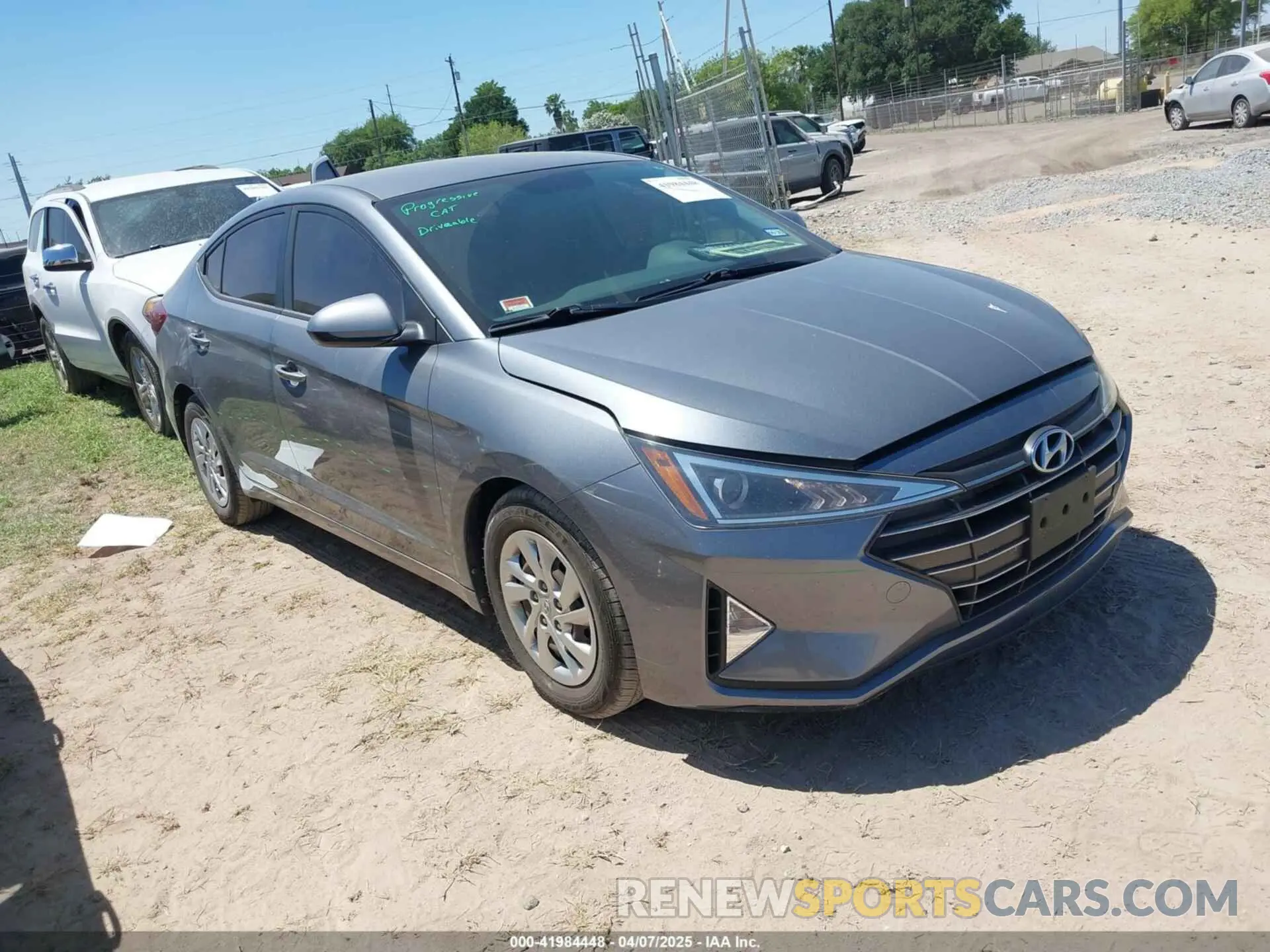 1 Photograph of a damaged car KMHD74LF9KU803966 HYUNDAI ELANTRA 2019