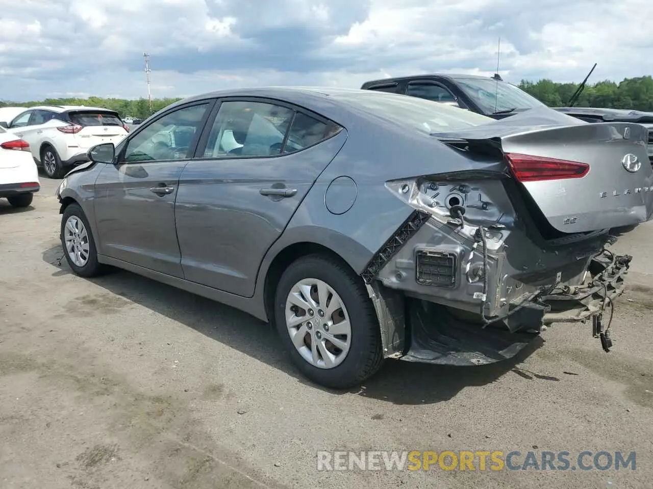 2 Photograph of a damaged car KMHD74LF9KU812022 HYUNDAI ELANTRA 2019