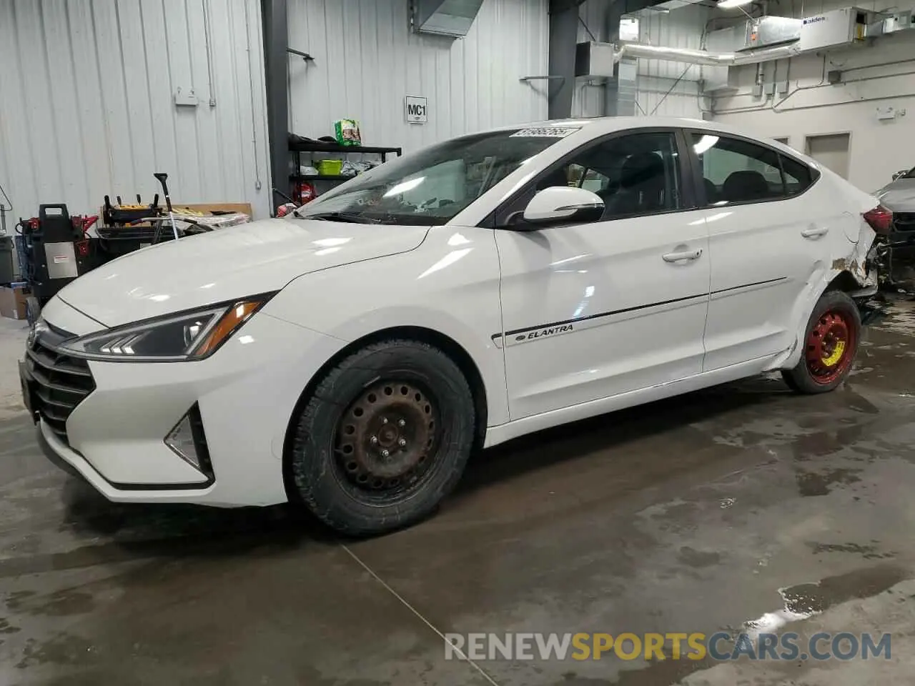 1 Photograph of a damaged car KMHD84LF0KU764147 HYUNDAI ELANTRA 2019