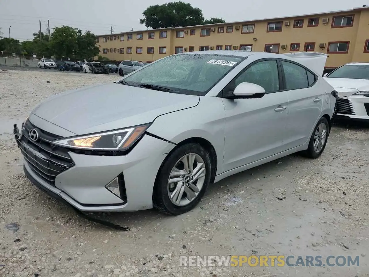 1 Photograph of a damaged car KMHD84LF0KU806638 HYUNDAI ELANTRA 2019