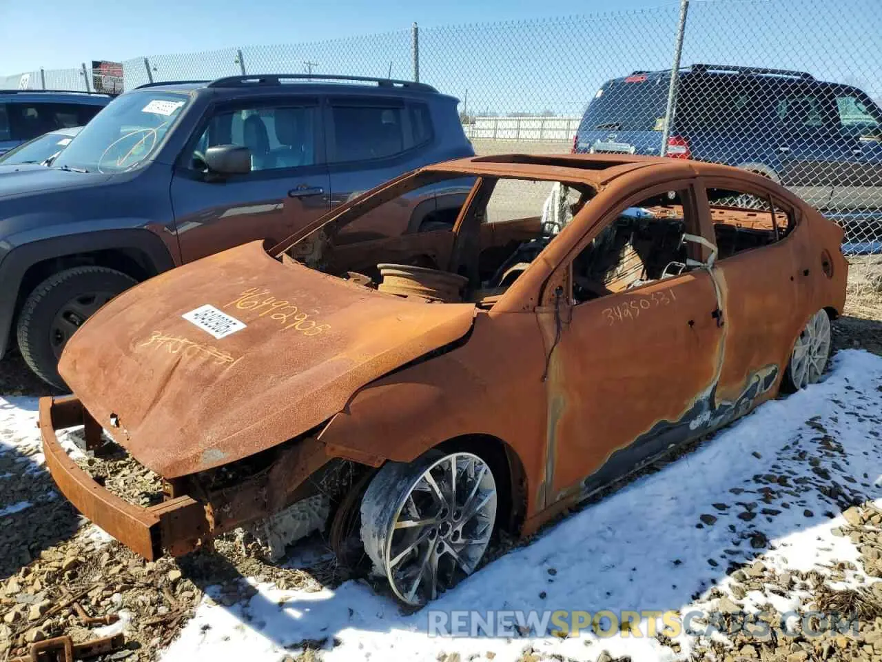 2 Photograph of a damaged car KMHD84LF0KU812911 HYUNDAI ELANTRA 2019