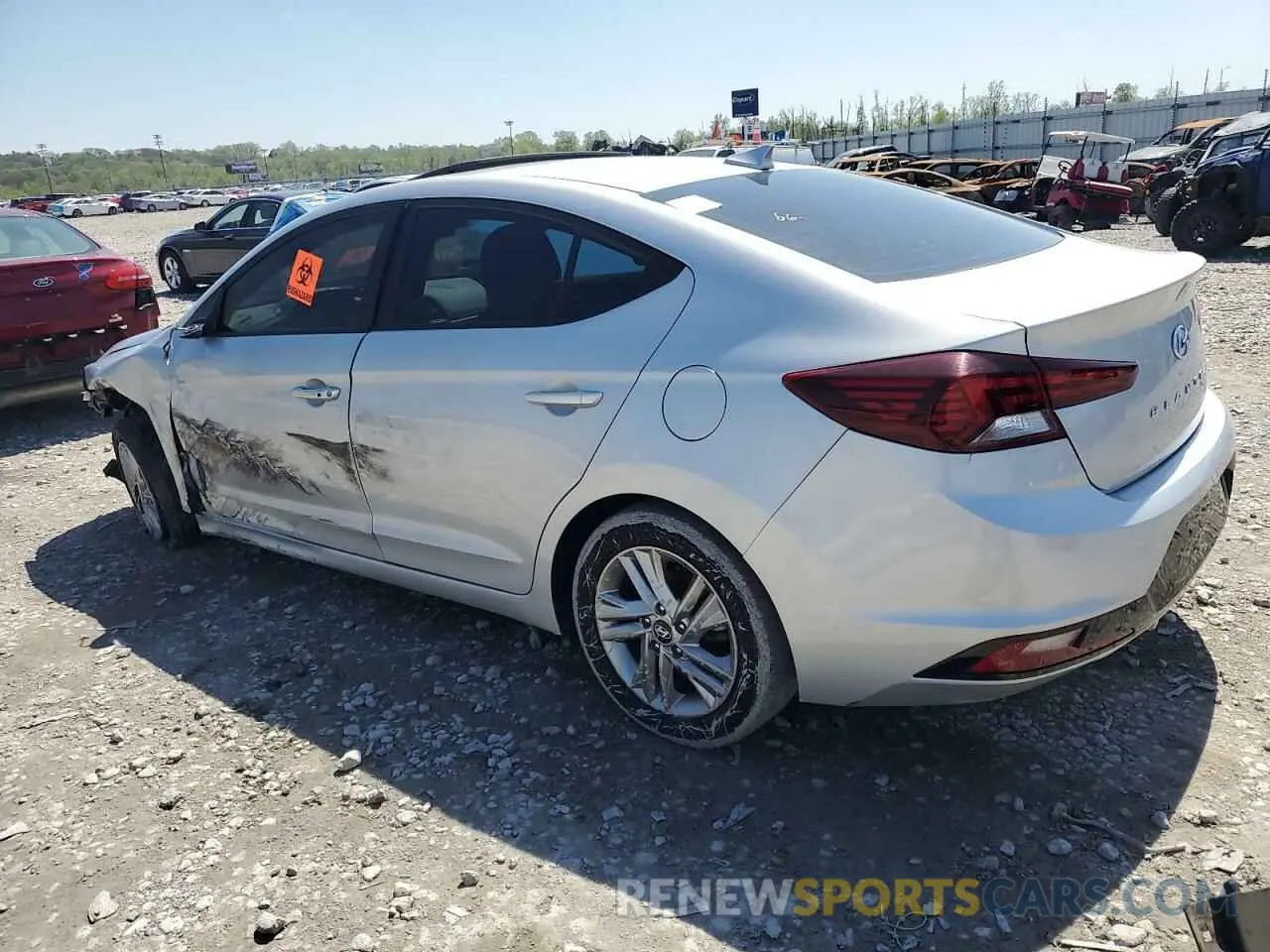 2 Photograph of a damaged car KMHD84LF0KU814819 HYUNDAI ELANTRA 2019