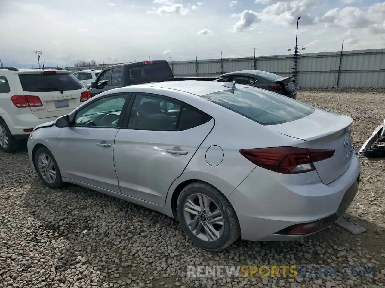 2 Photograph of a damaged car KMHD84LF0KU887334 HYUNDAI ELANTRA 2019