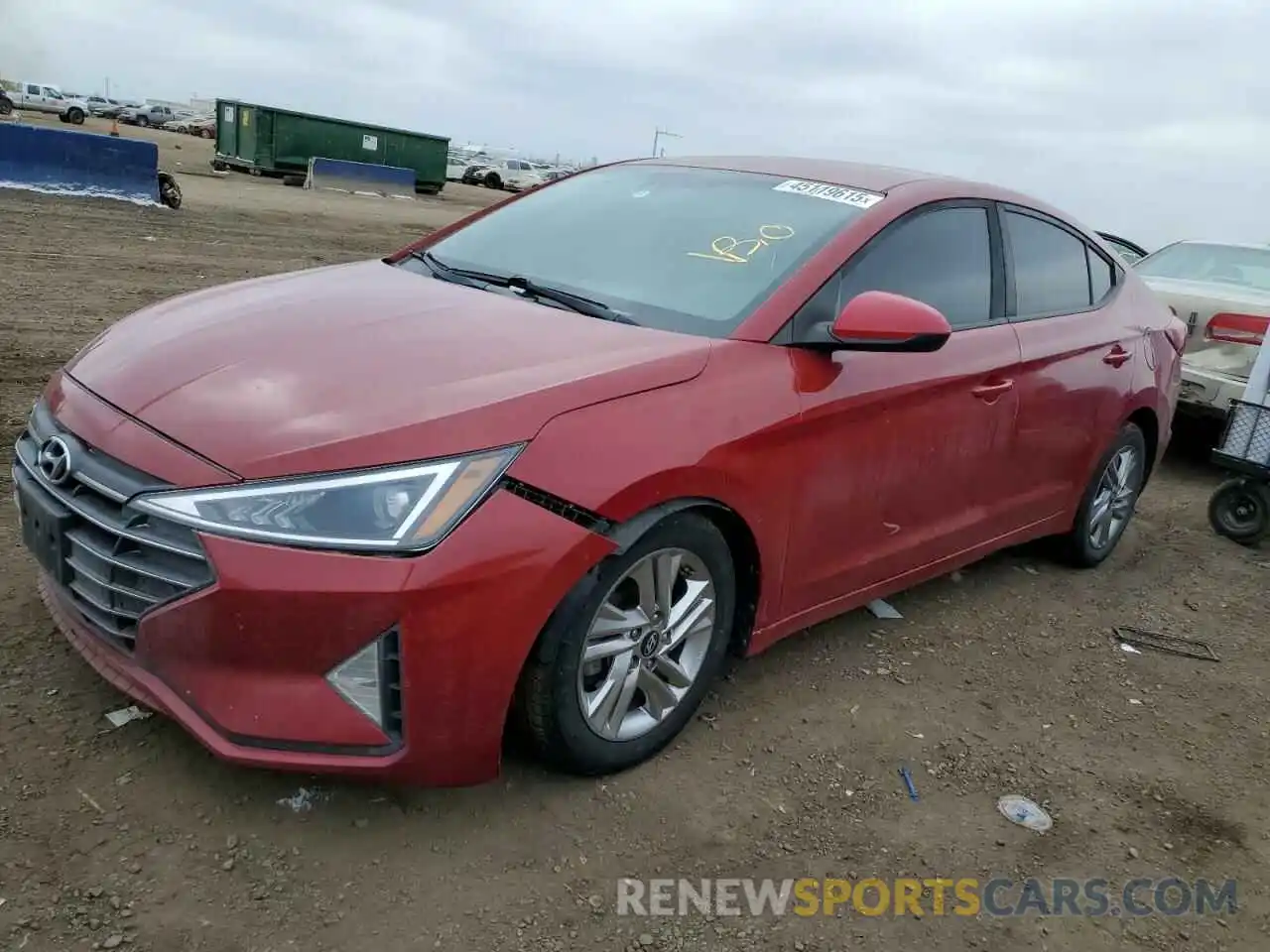 1 Photograph of a damaged car KMHD84LF1KU745834 HYUNDAI ELANTRA 2019