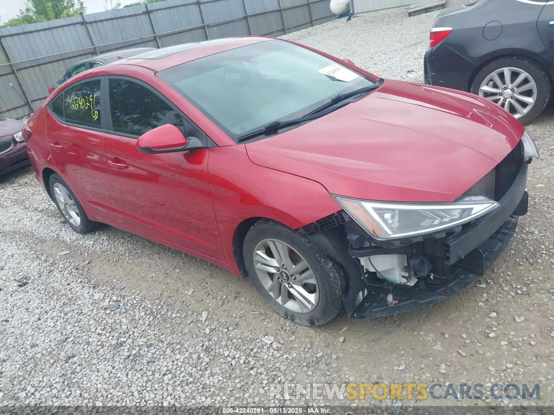 1 Photograph of a damaged car KMHD84LF1KU763668 HYUNDAI ELANTRA 2019