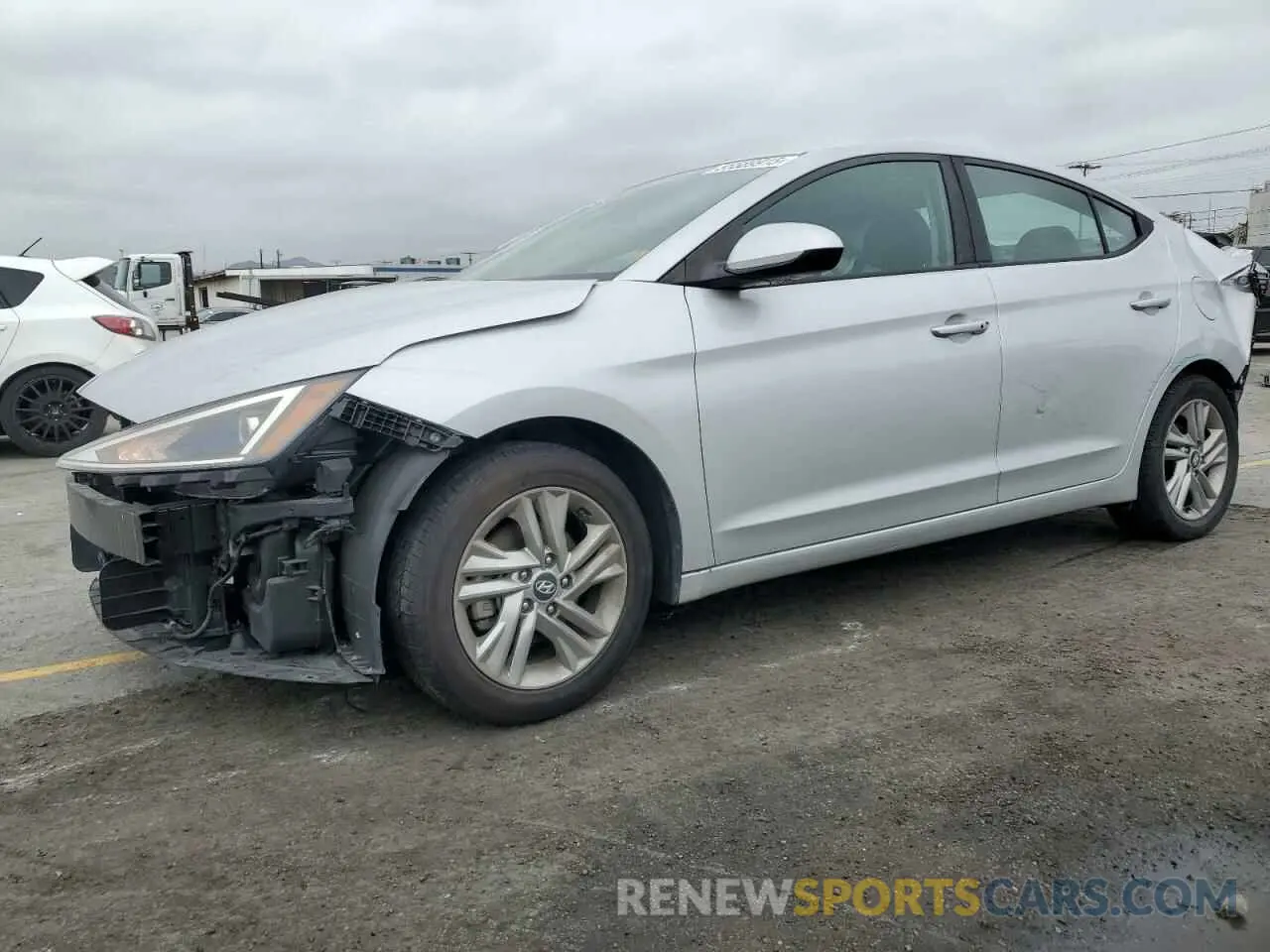 1 Photograph of a damaged car KMHD84LF1KU783144 HYUNDAI ELANTRA 2019