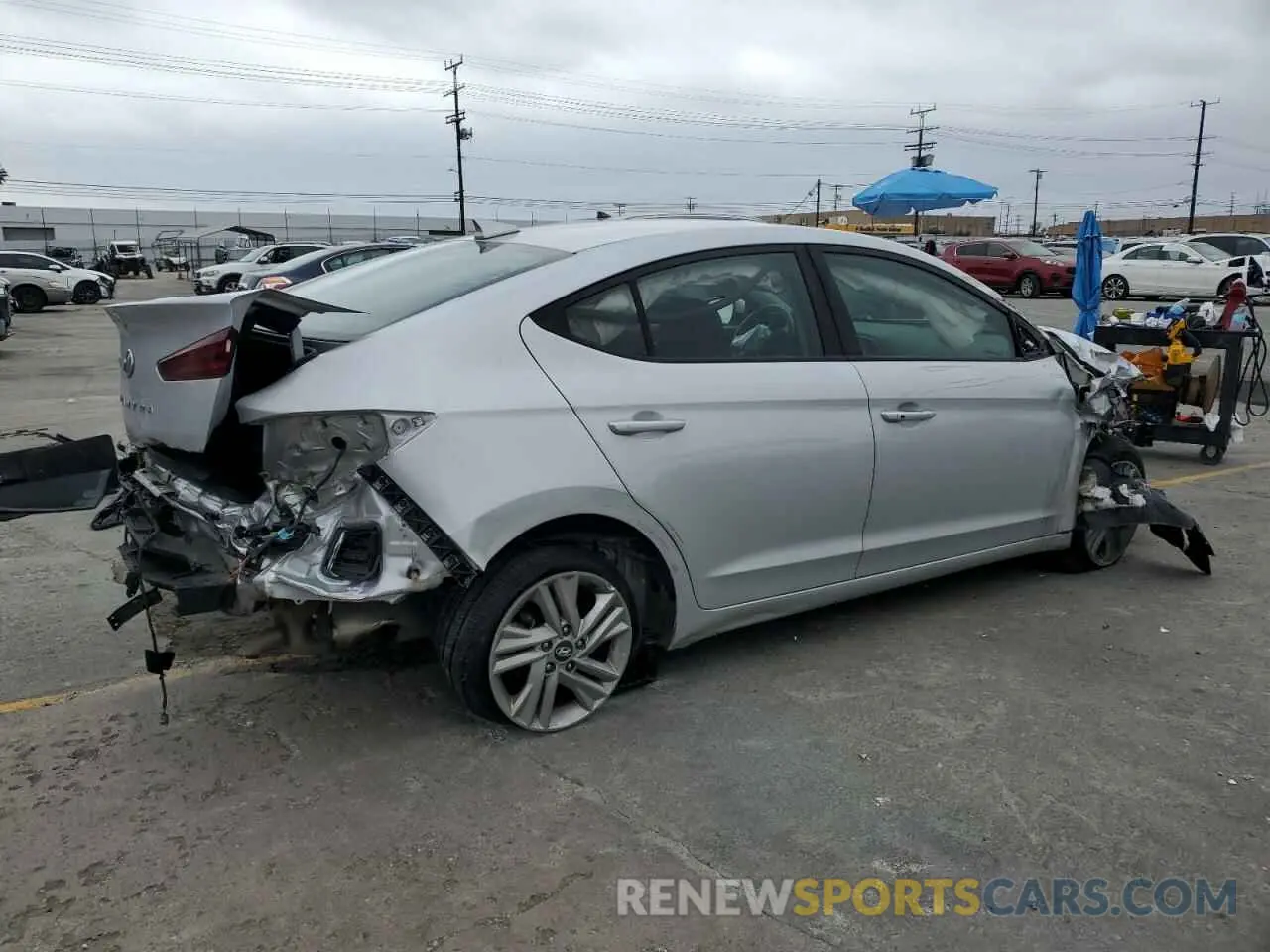3 Photograph of a damaged car KMHD84LF1KU783144 HYUNDAI ELANTRA 2019