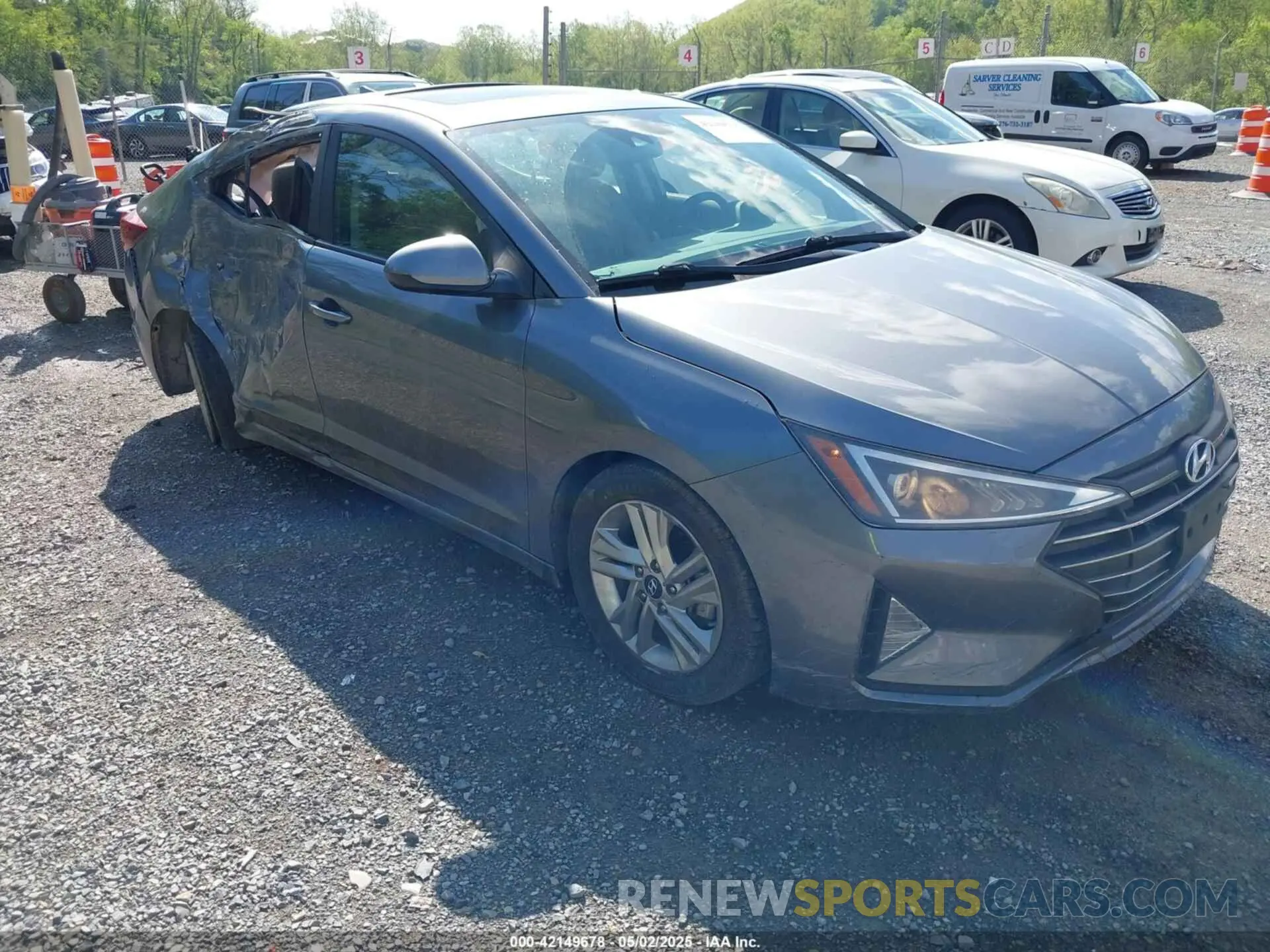 1 Photograph of a damaged car KMHD84LF1KU818927 HYUNDAI ELANTRA 2019