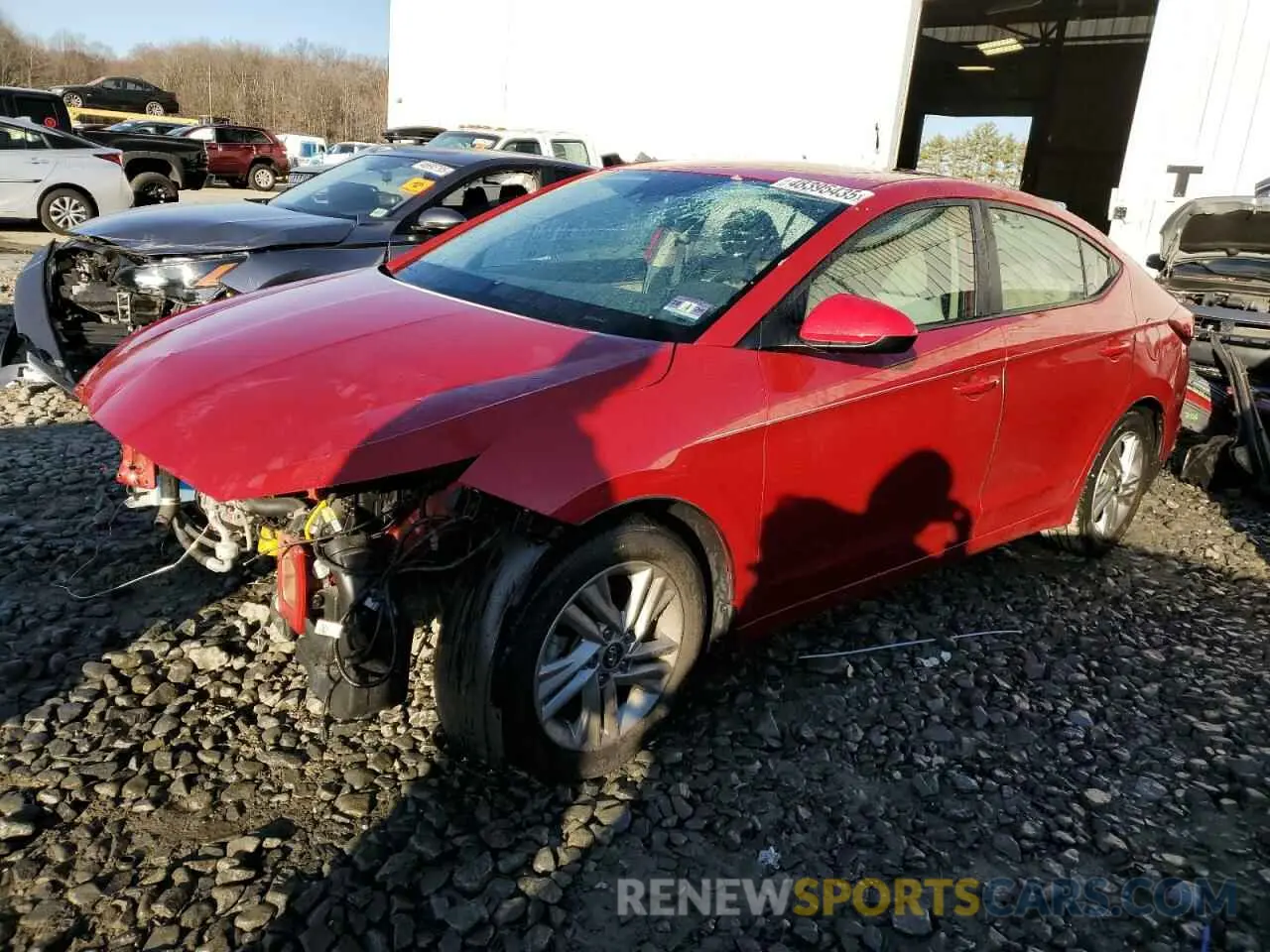 1 Photograph of a damaged car KMHD84LF1KU886757 HYUNDAI ELANTRA 2019